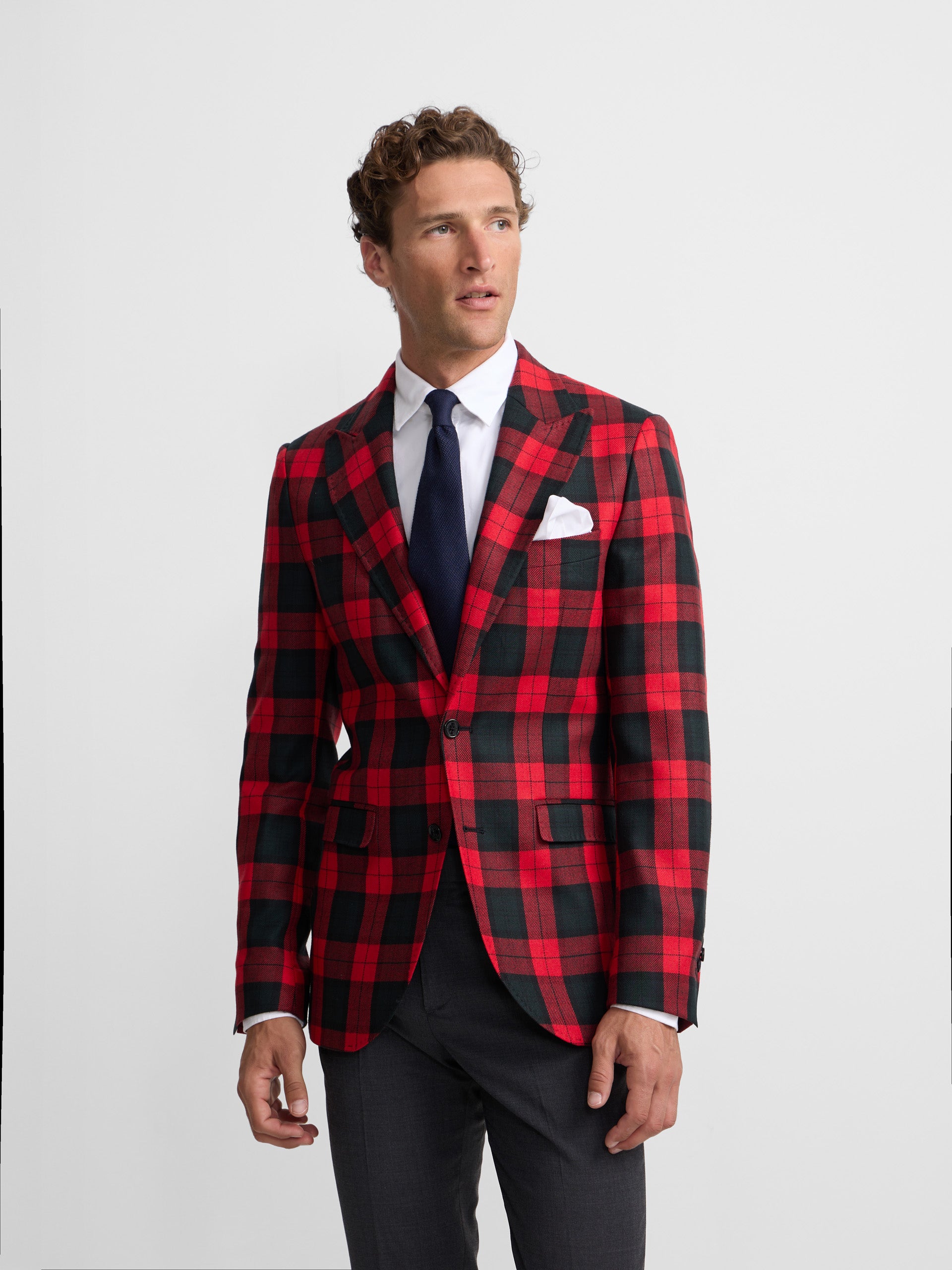 American tartan plaid Ruz burgundy