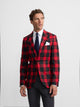 American tartan plaid Ruz burgundy
