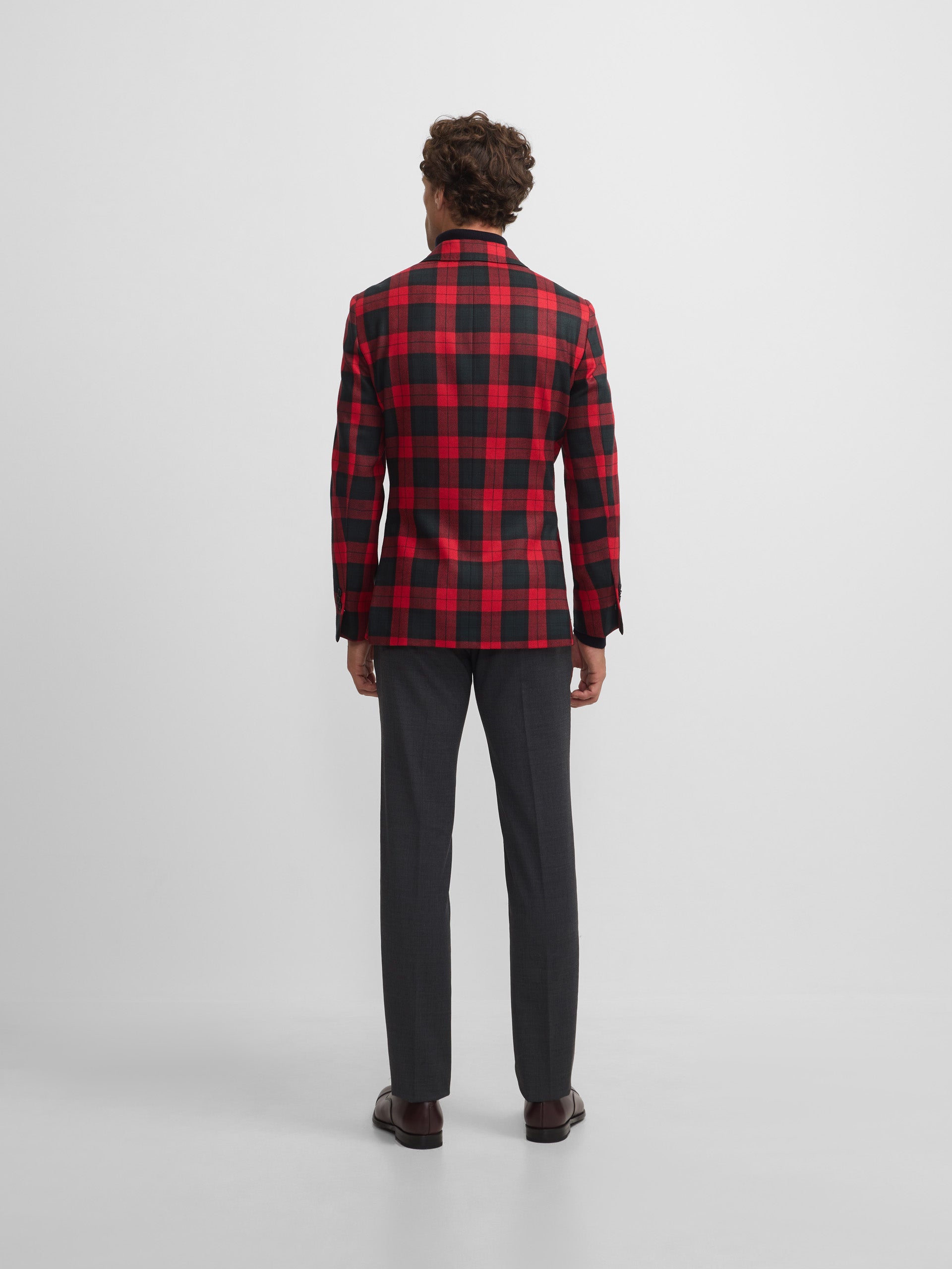 American tartan plaid Ruz burgundy