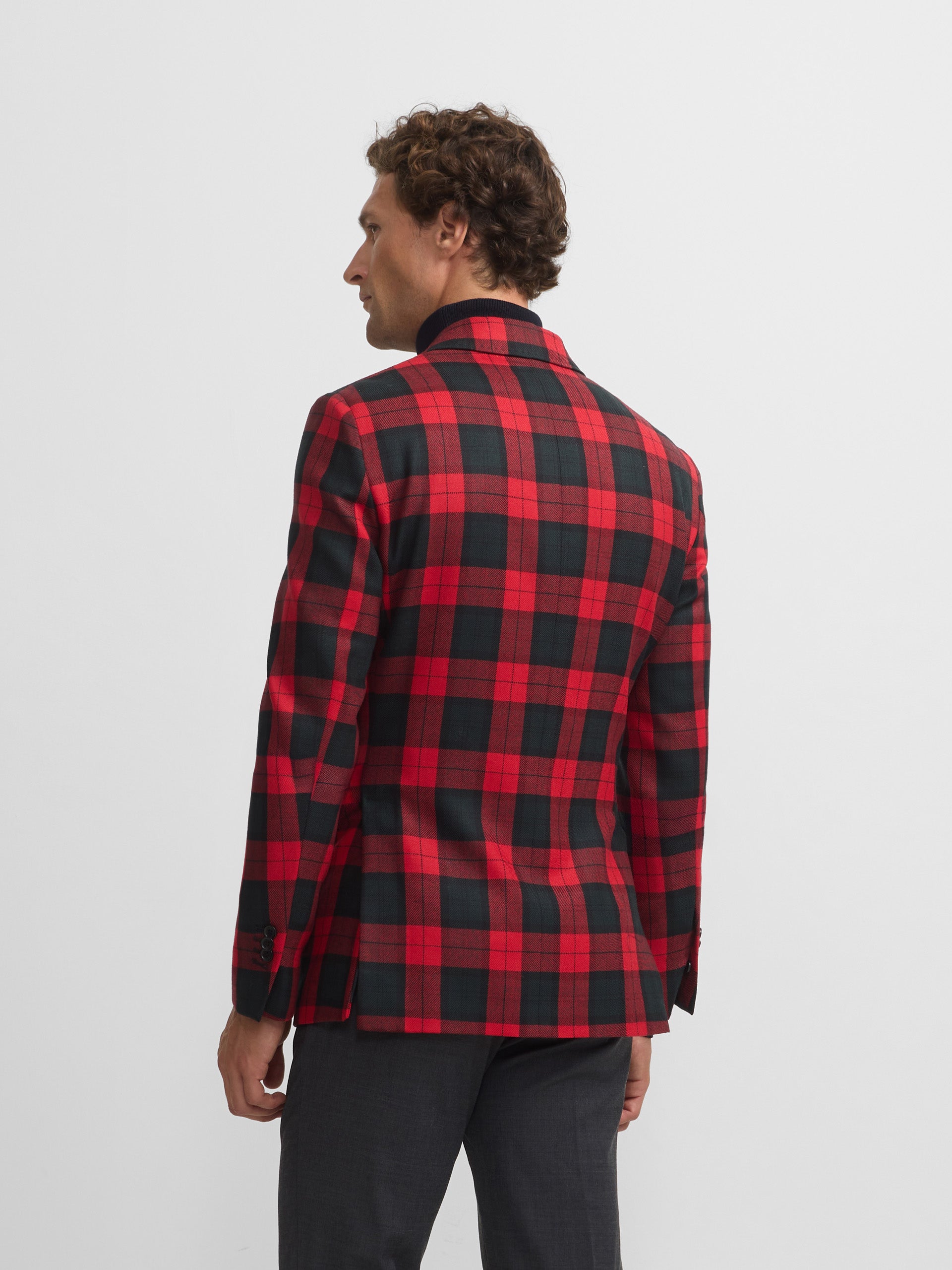 American tartan plaid Ruz burgundy