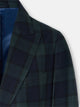 Blazer cruzado padrão tartan Ruz azul-marinho e verde