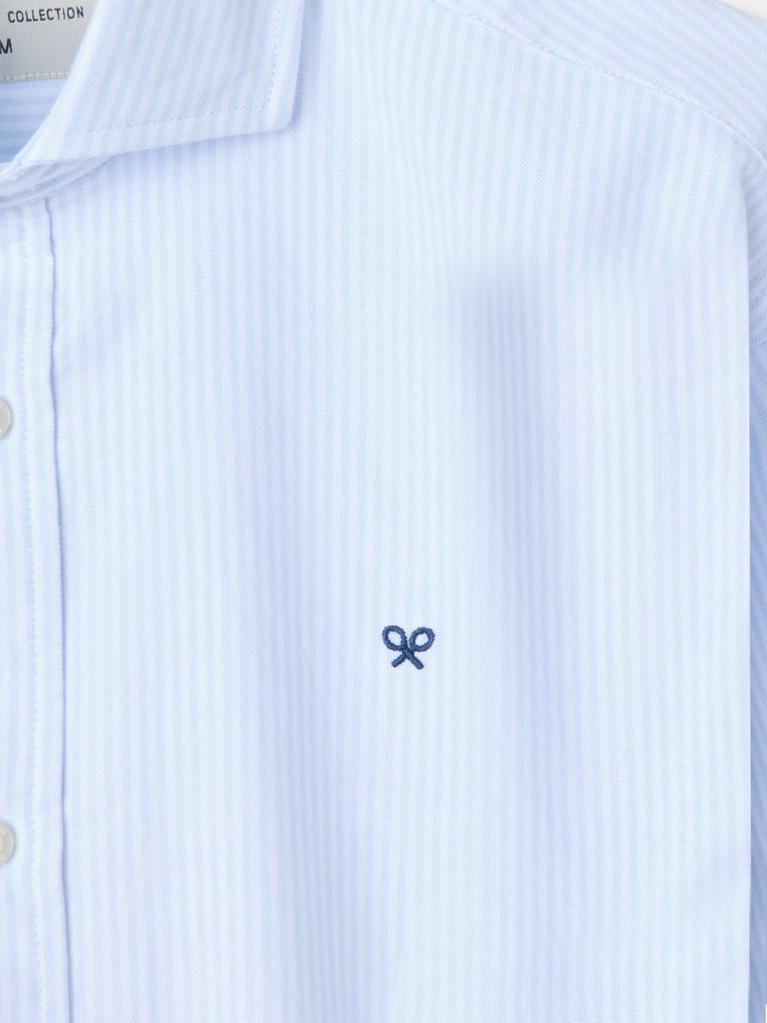 Chemise sport oxford cutaway rayée bleu ciel
