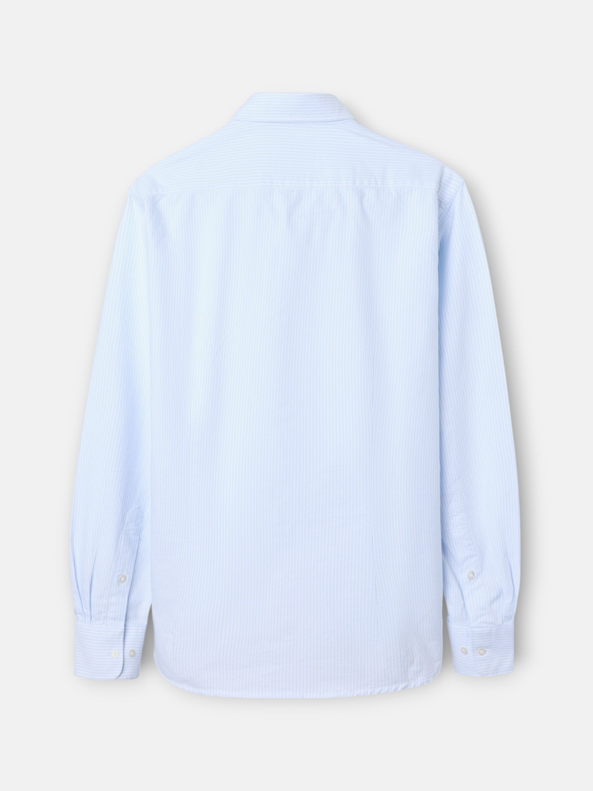 Oxford sport shirt with sky blue stripe cutaway