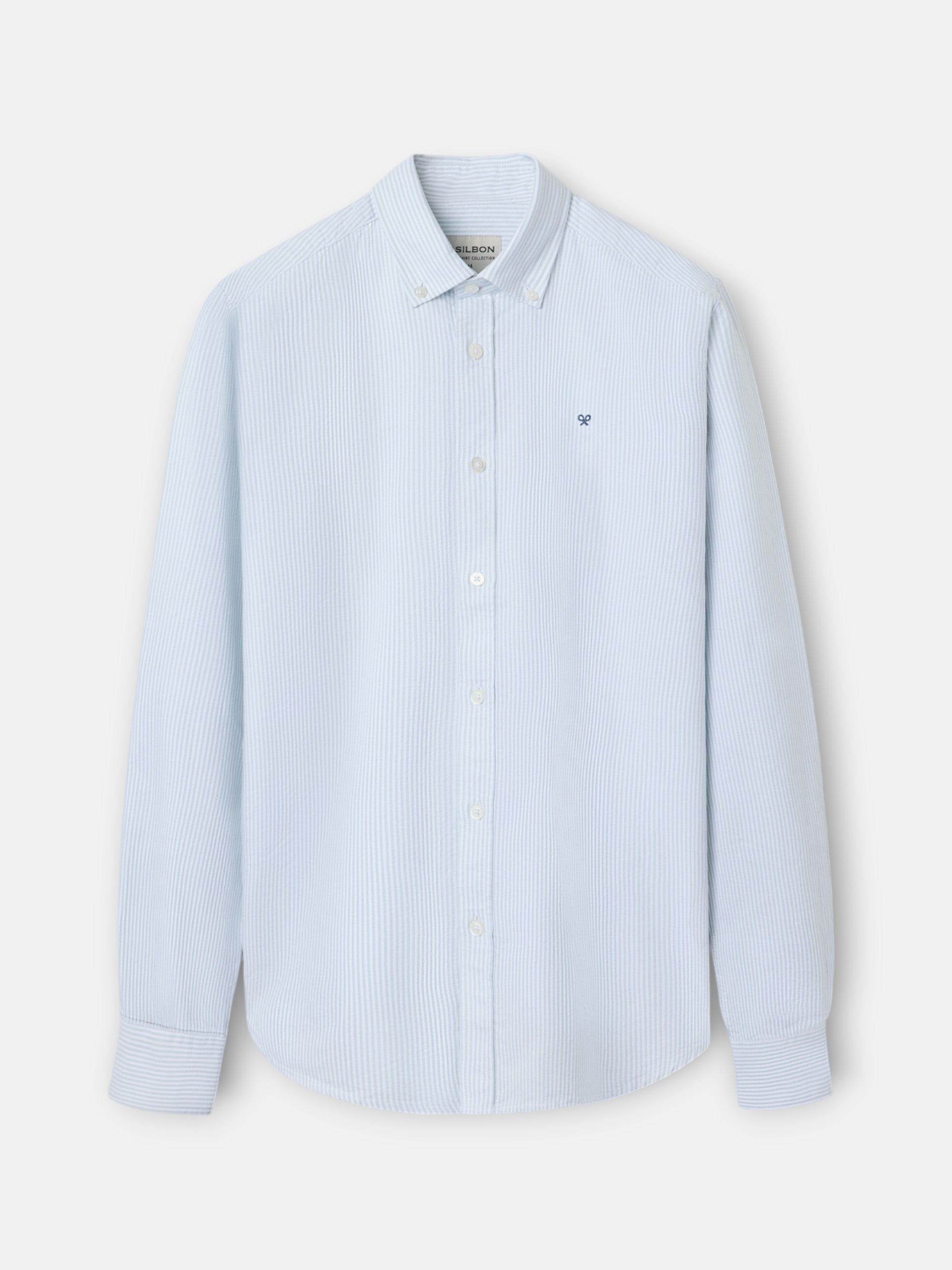 Camisa sport oxford raquete riscas verde