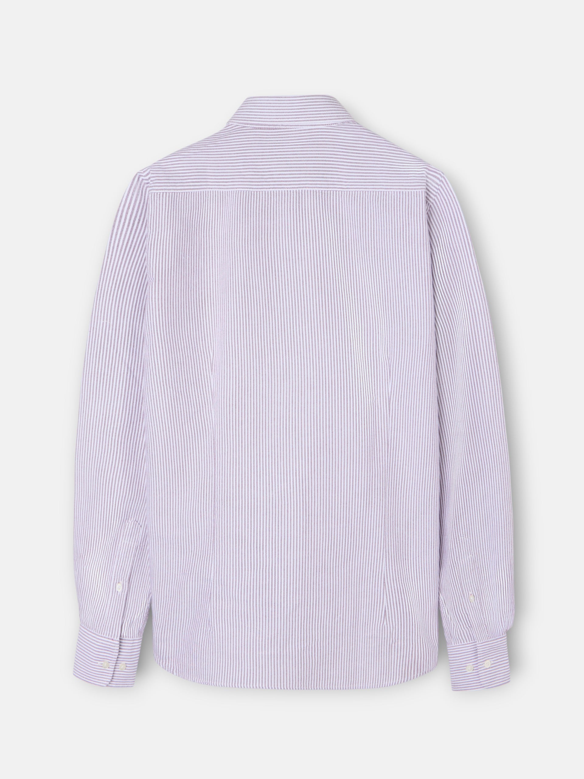 Chemise Oxford sportive à rayures bordeaux