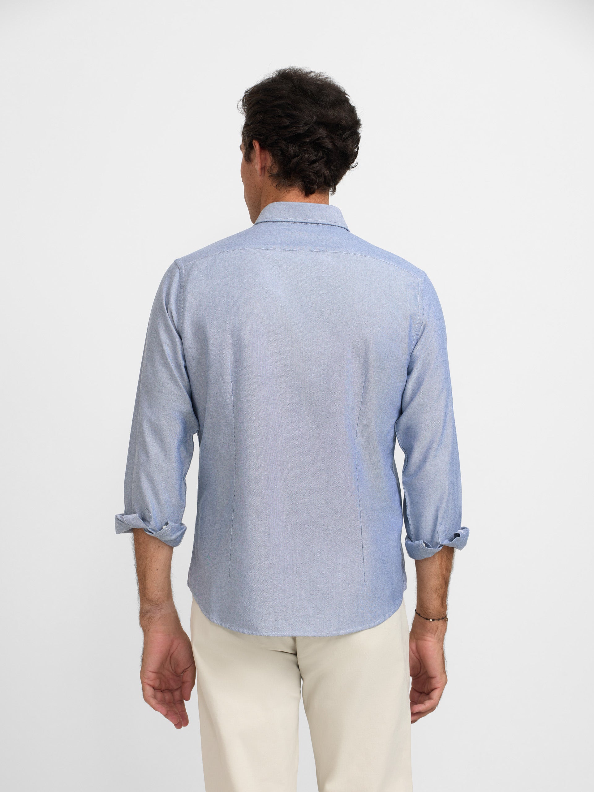 Chemise de sport Oxford bleu marine à raquettes