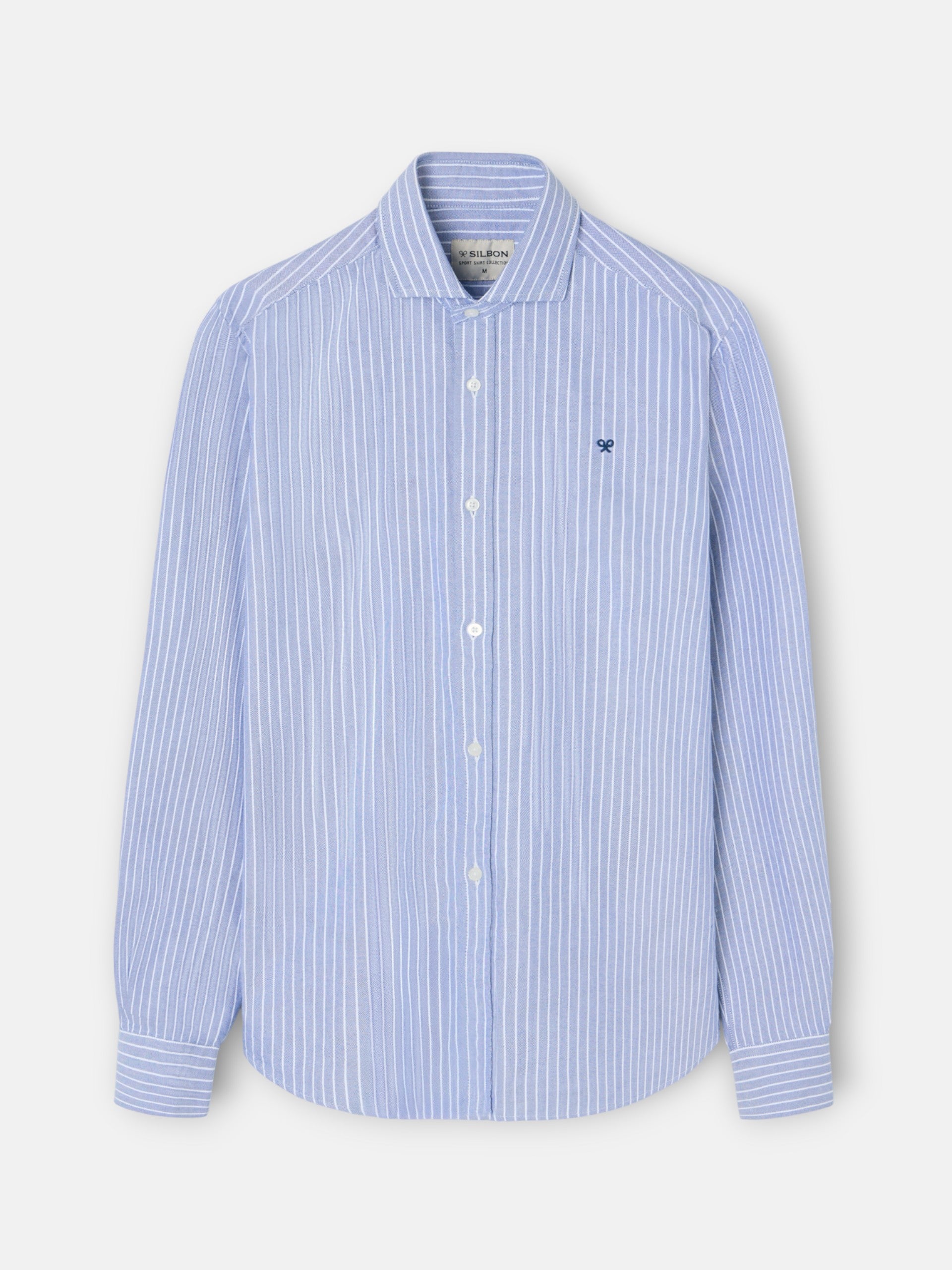 Camisa sport oxford navy raya fina blanca
