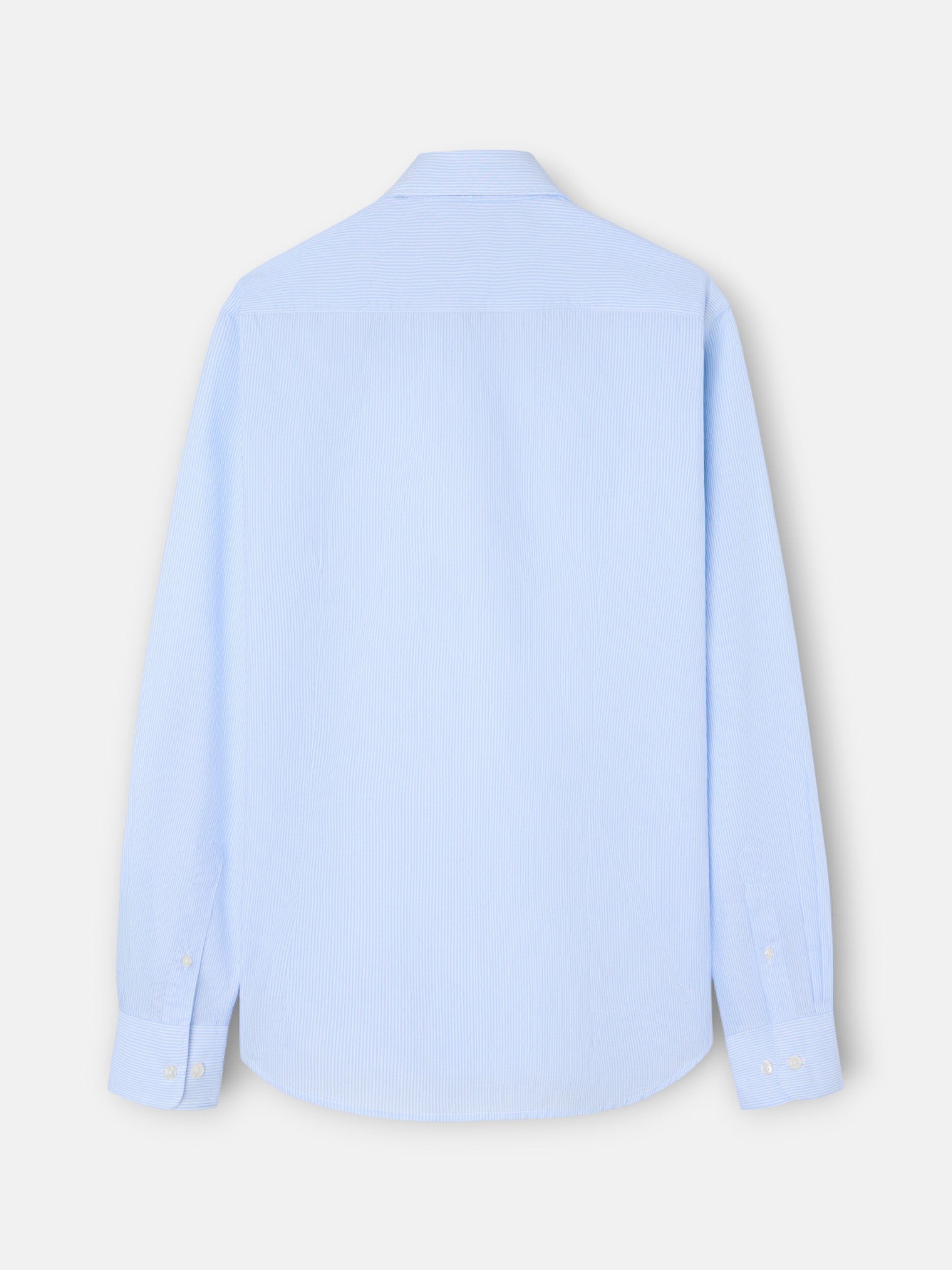 Camisa sport clássica risca azul-claro