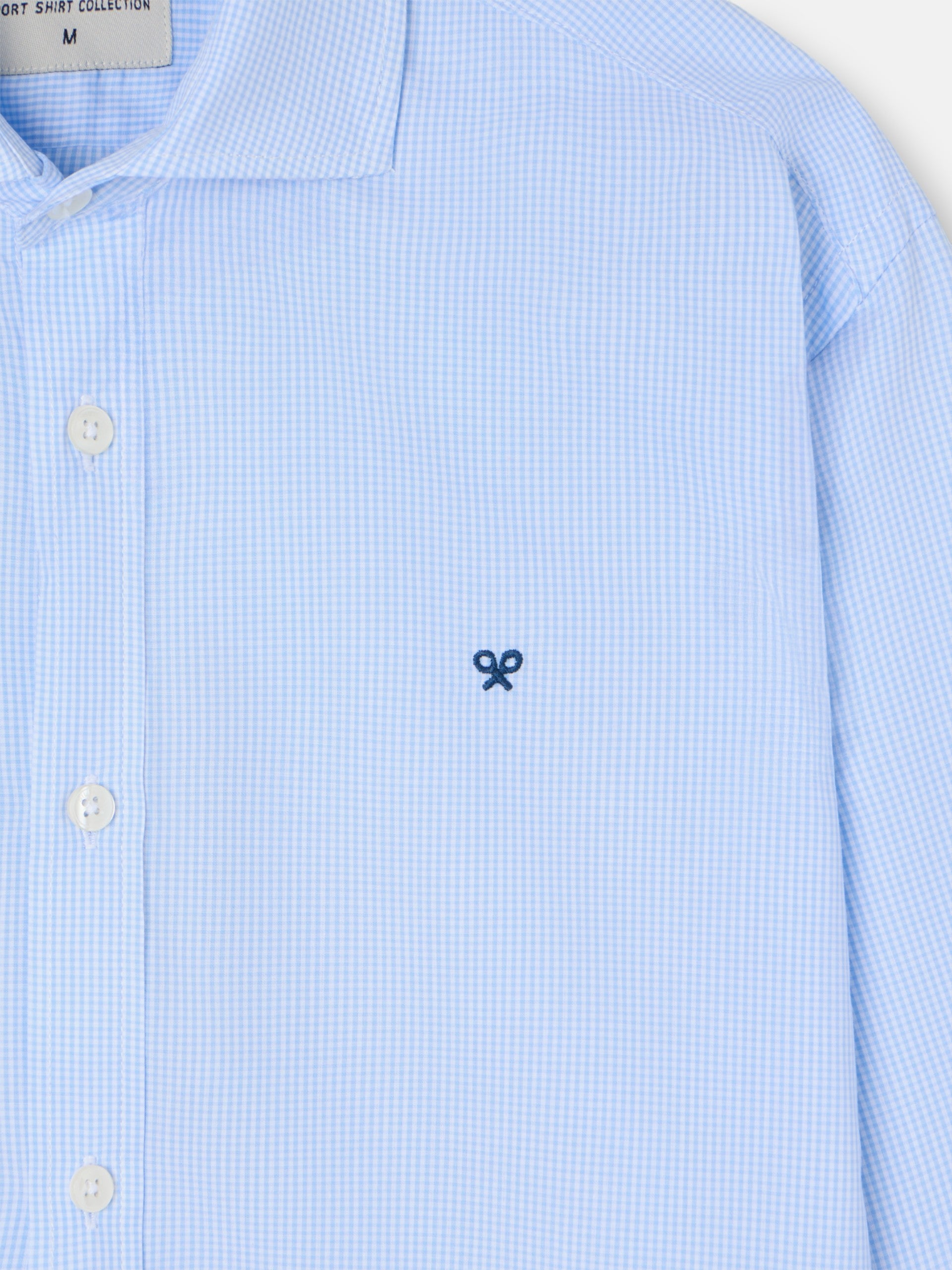 Chemise sport classique à carreaux bleu clair