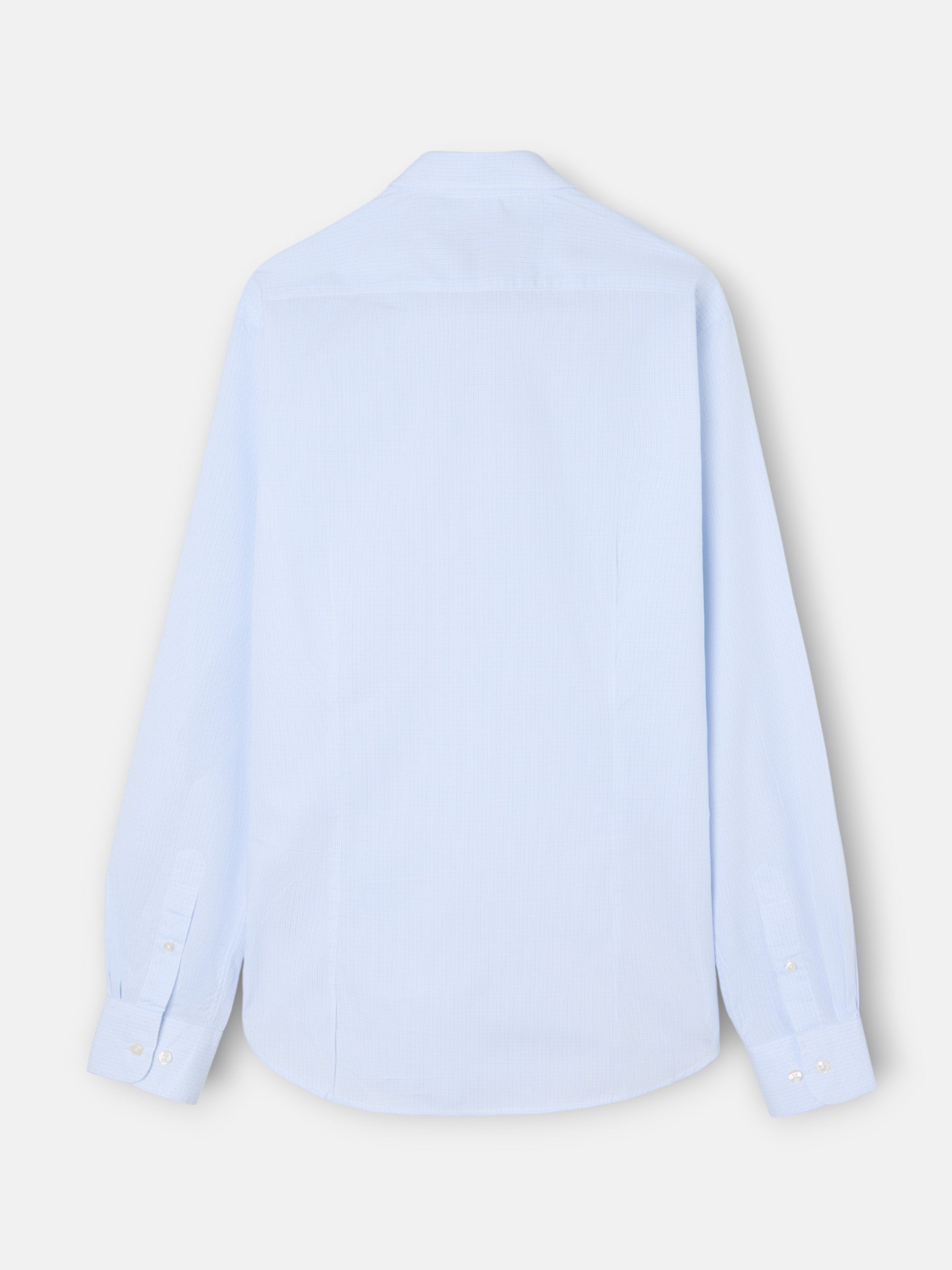 classic sport shirt, mini checkered light blue