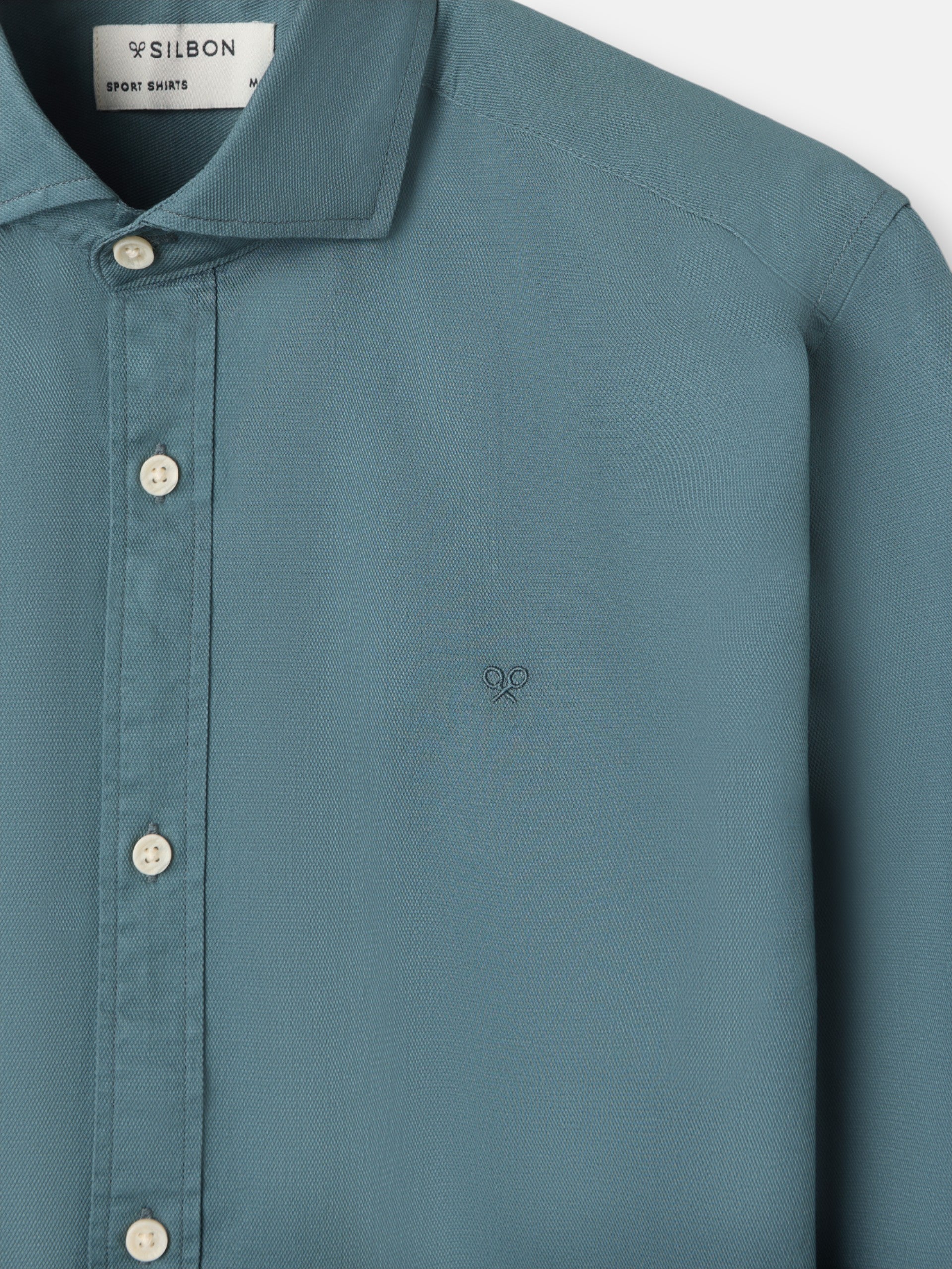 Camisa sport raqueta estructura petroleo