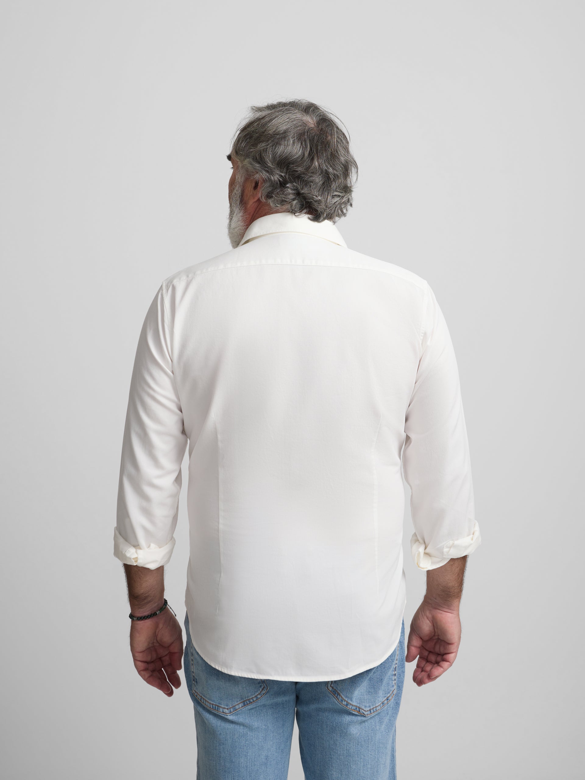 Chemise de sport blanche confort en micropiqué