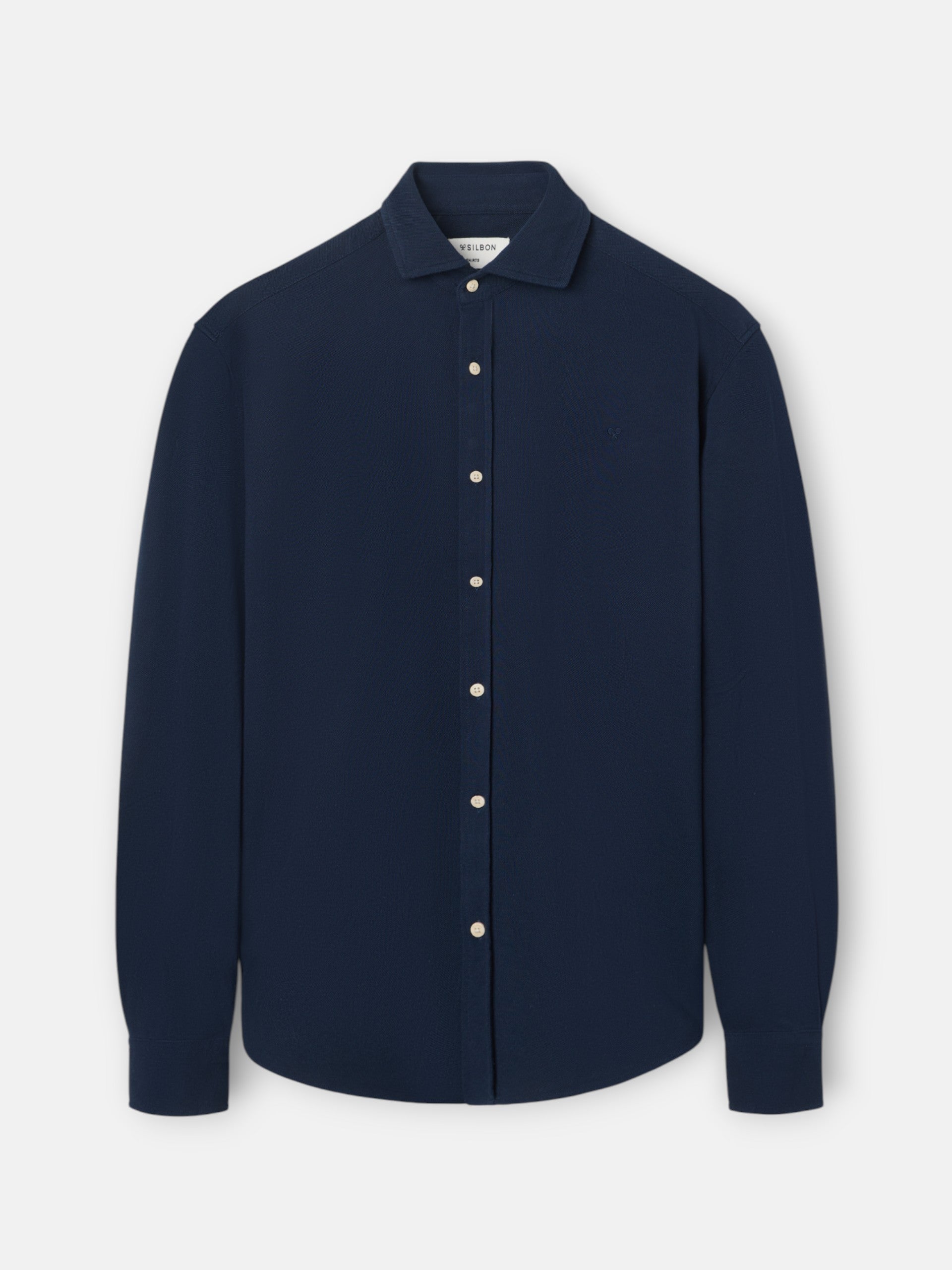 Navy micropique comfort sport shirt