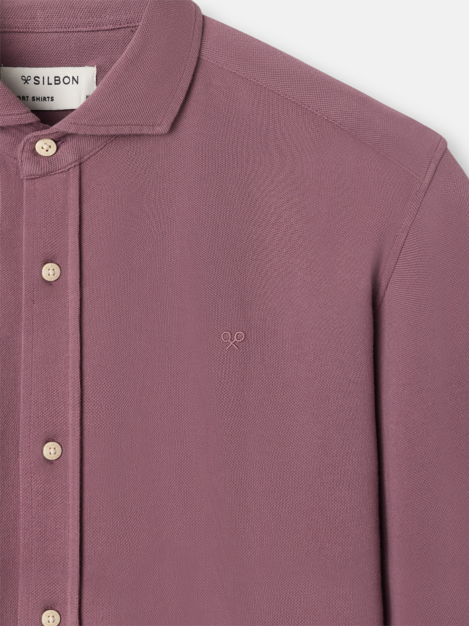 Camisa sport micropique comfort burdeos