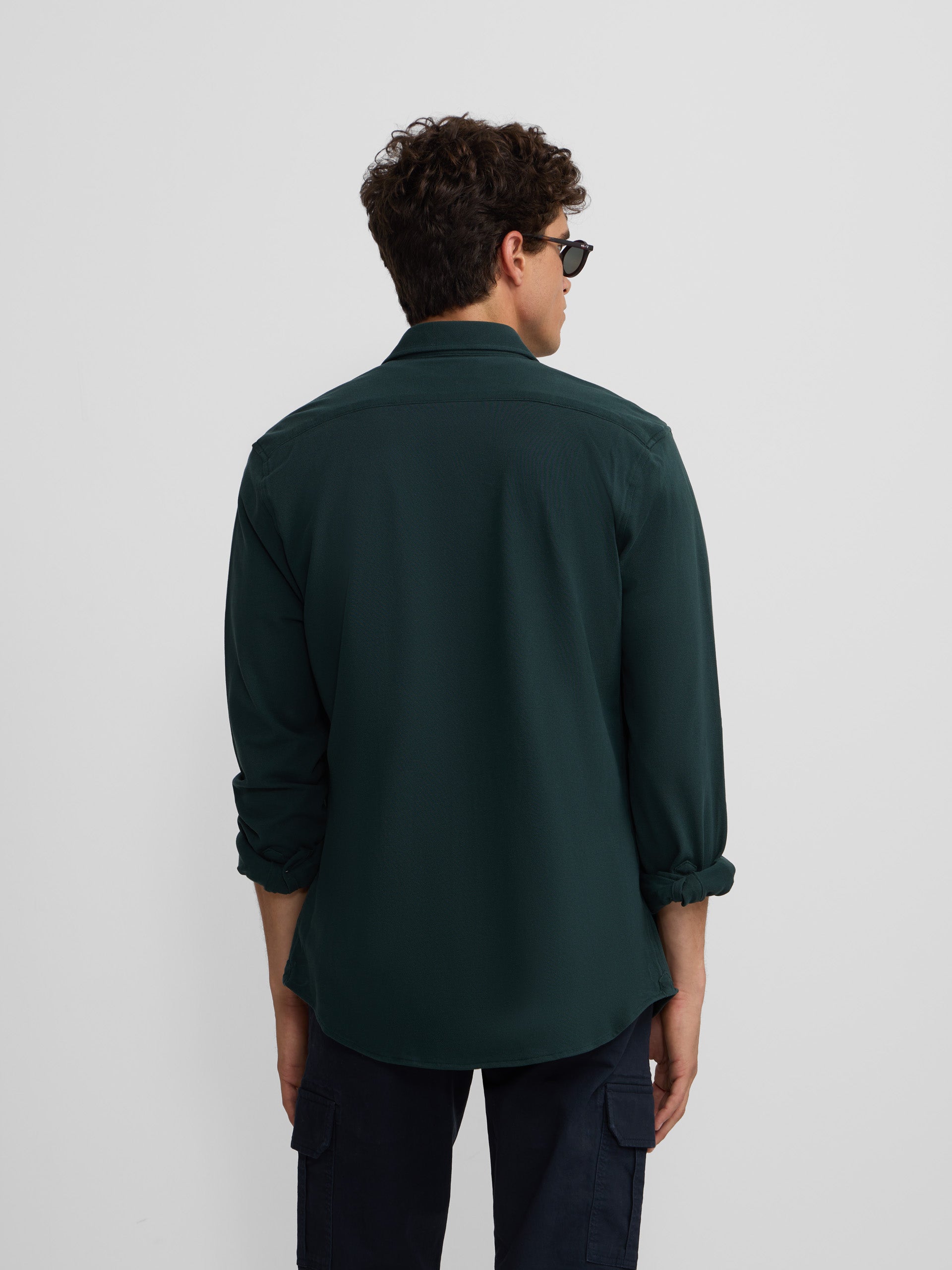 Green comfort micropique sport shirt