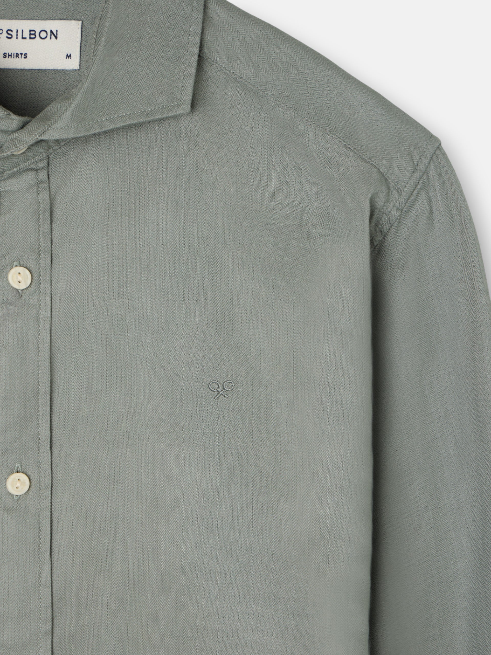 Camisa sport estrutura espinha verde claro