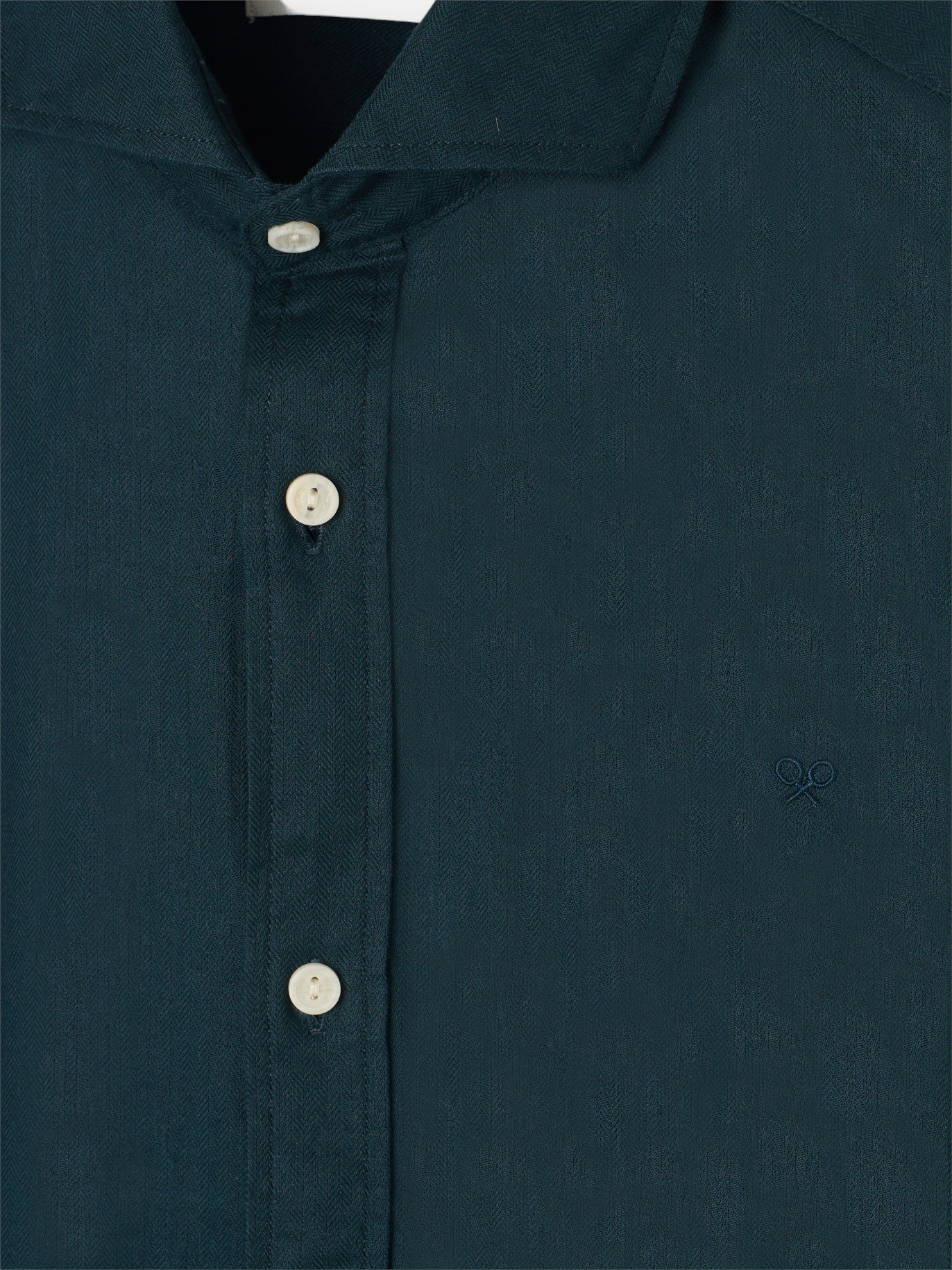 Camisa sport estrutura espinha verde escuro