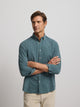 petrol blue corduroy sport shirt