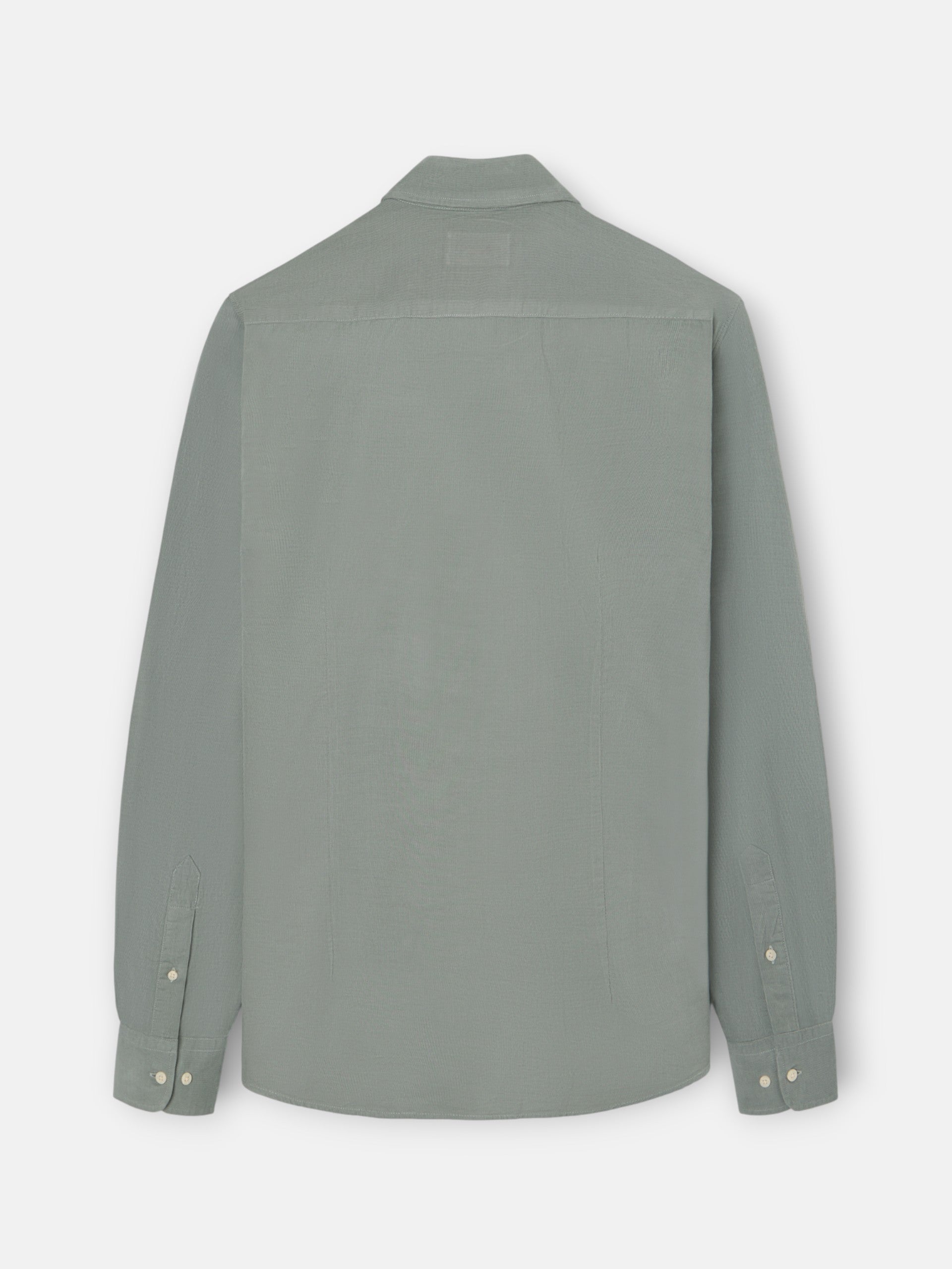 Camisa sport pana cuello cutaway verde