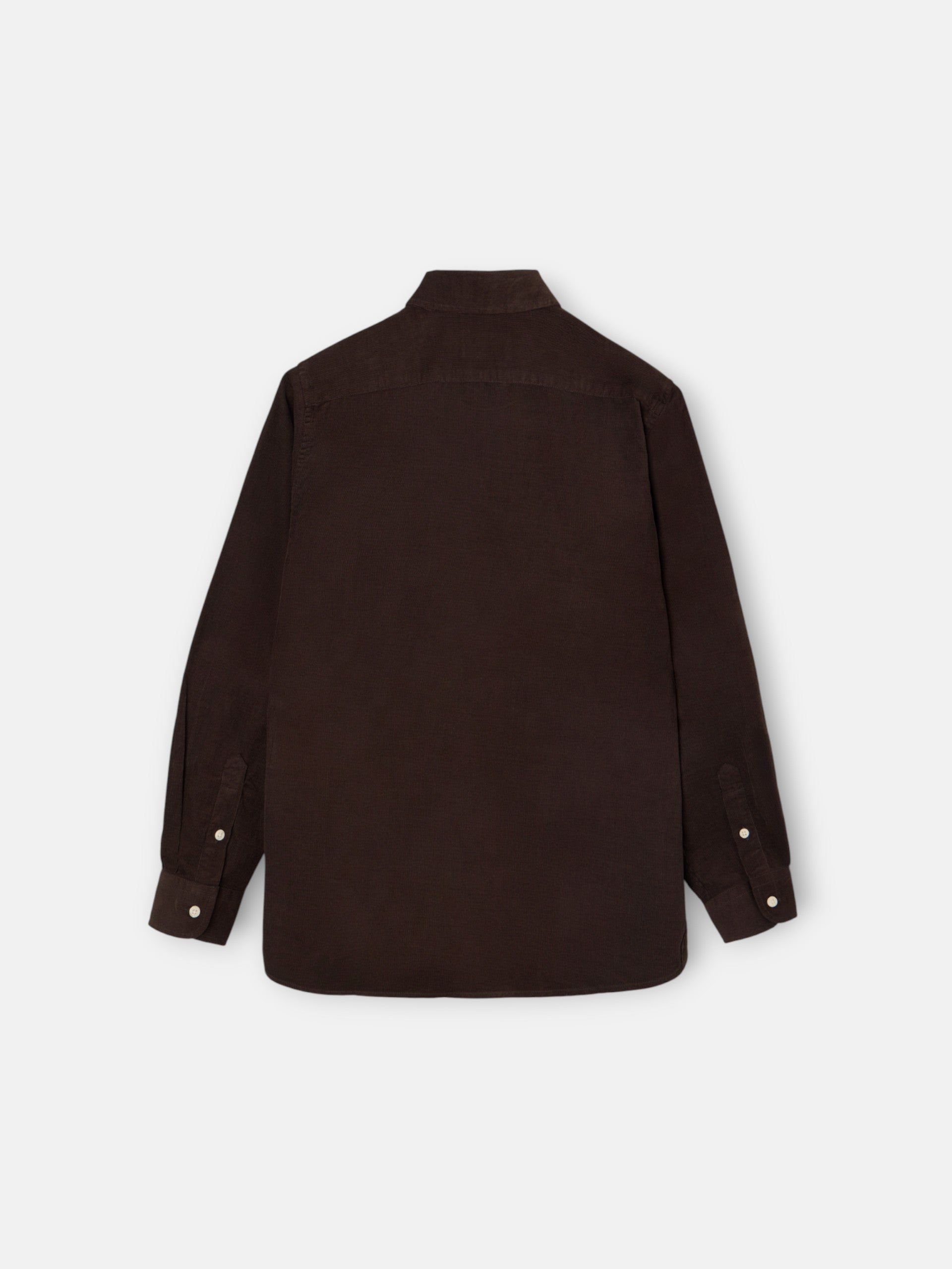 Kids' corduroy sport shirt with pockets, brown