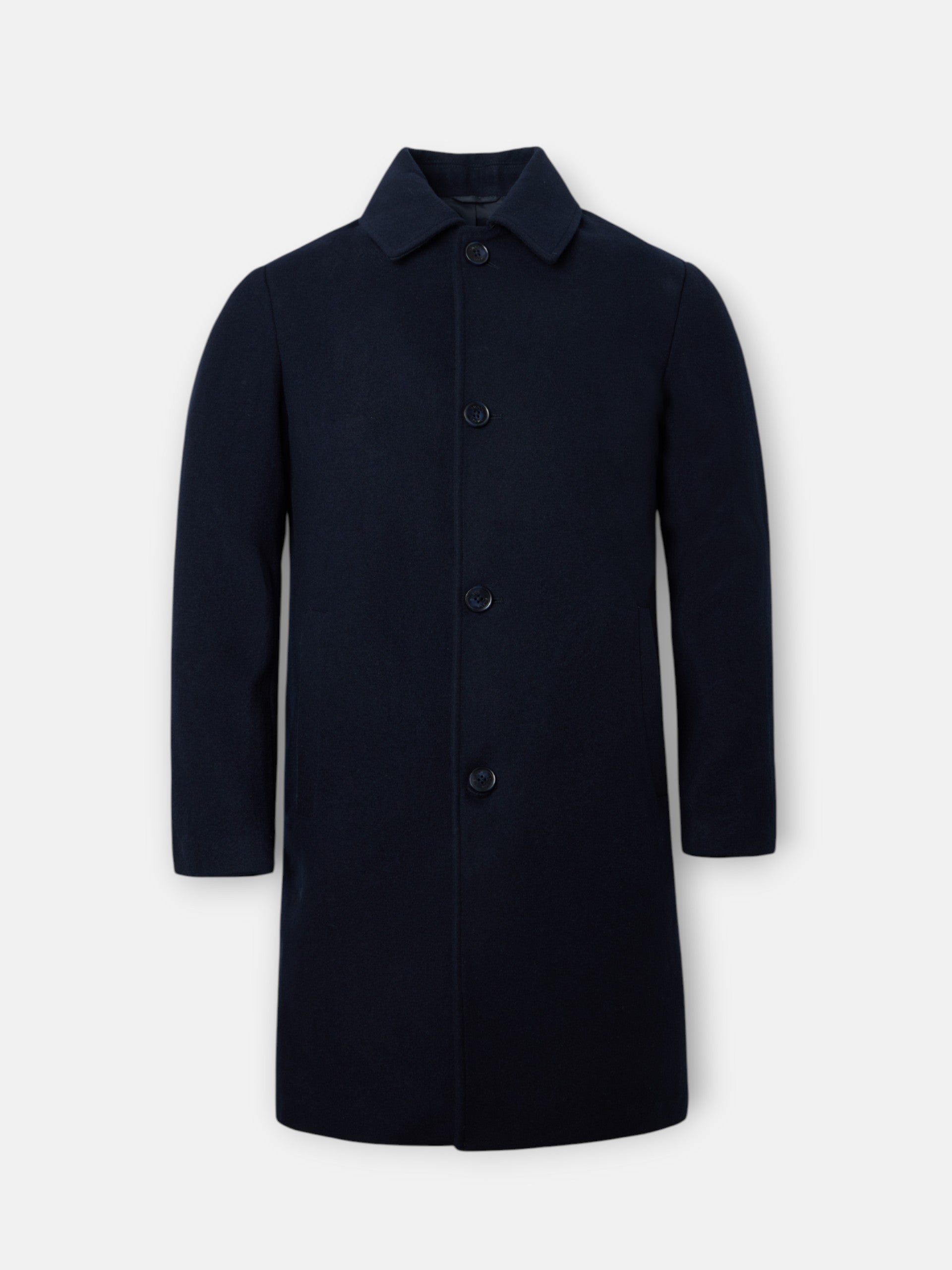 Navy blue straight coat