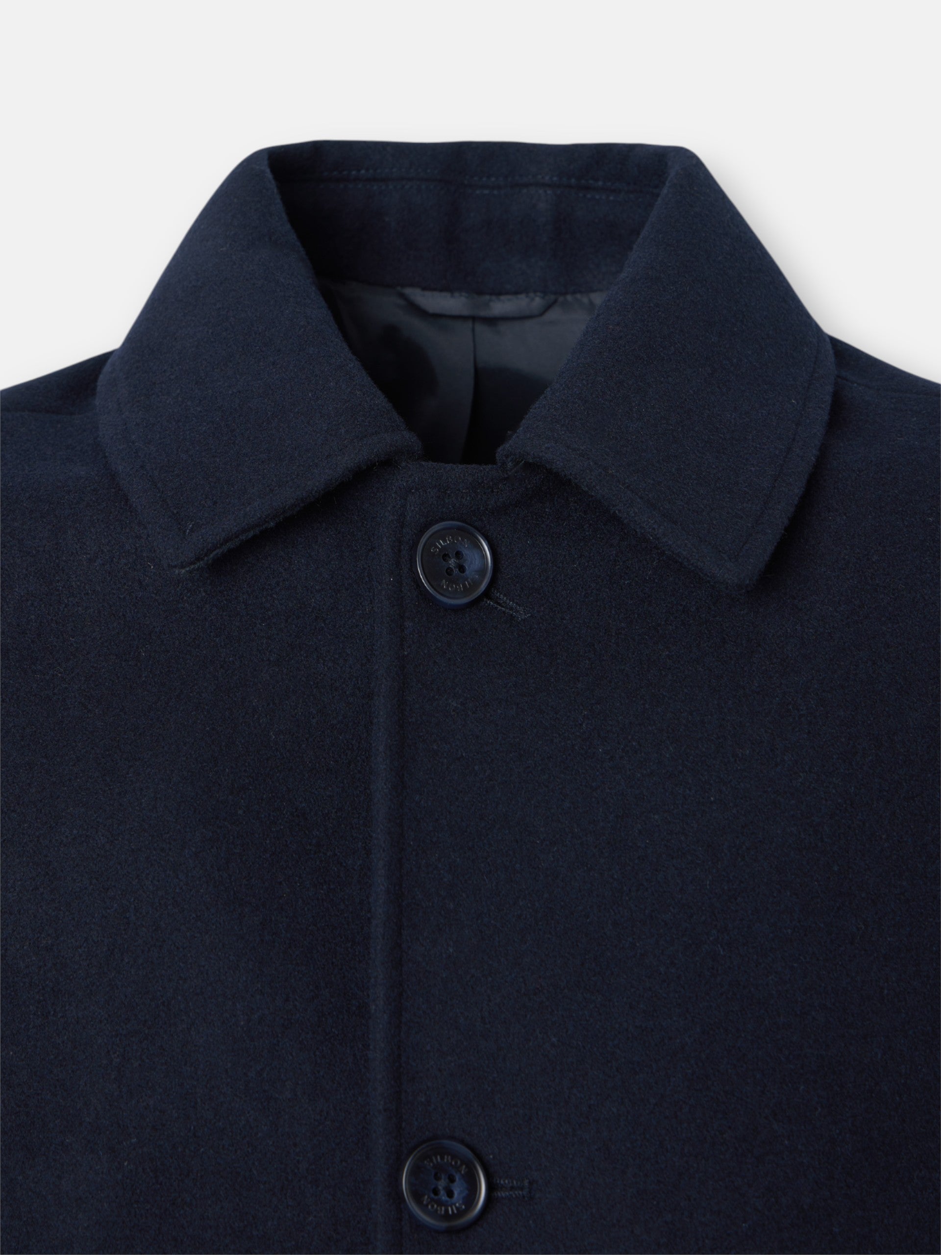 Navy blue straight coat