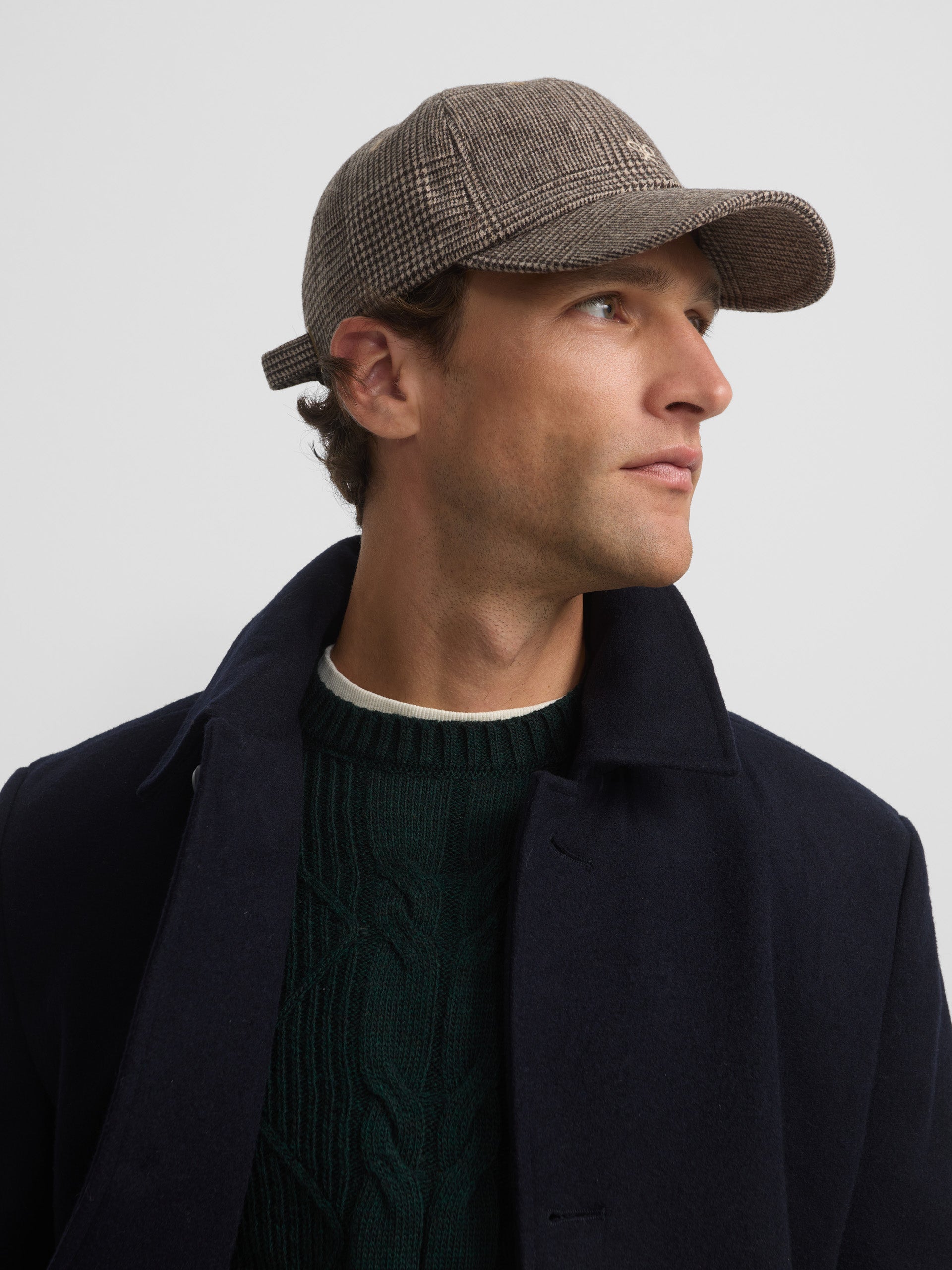 Navy blue straight coat