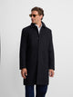 Abrigo recto gris oscuro