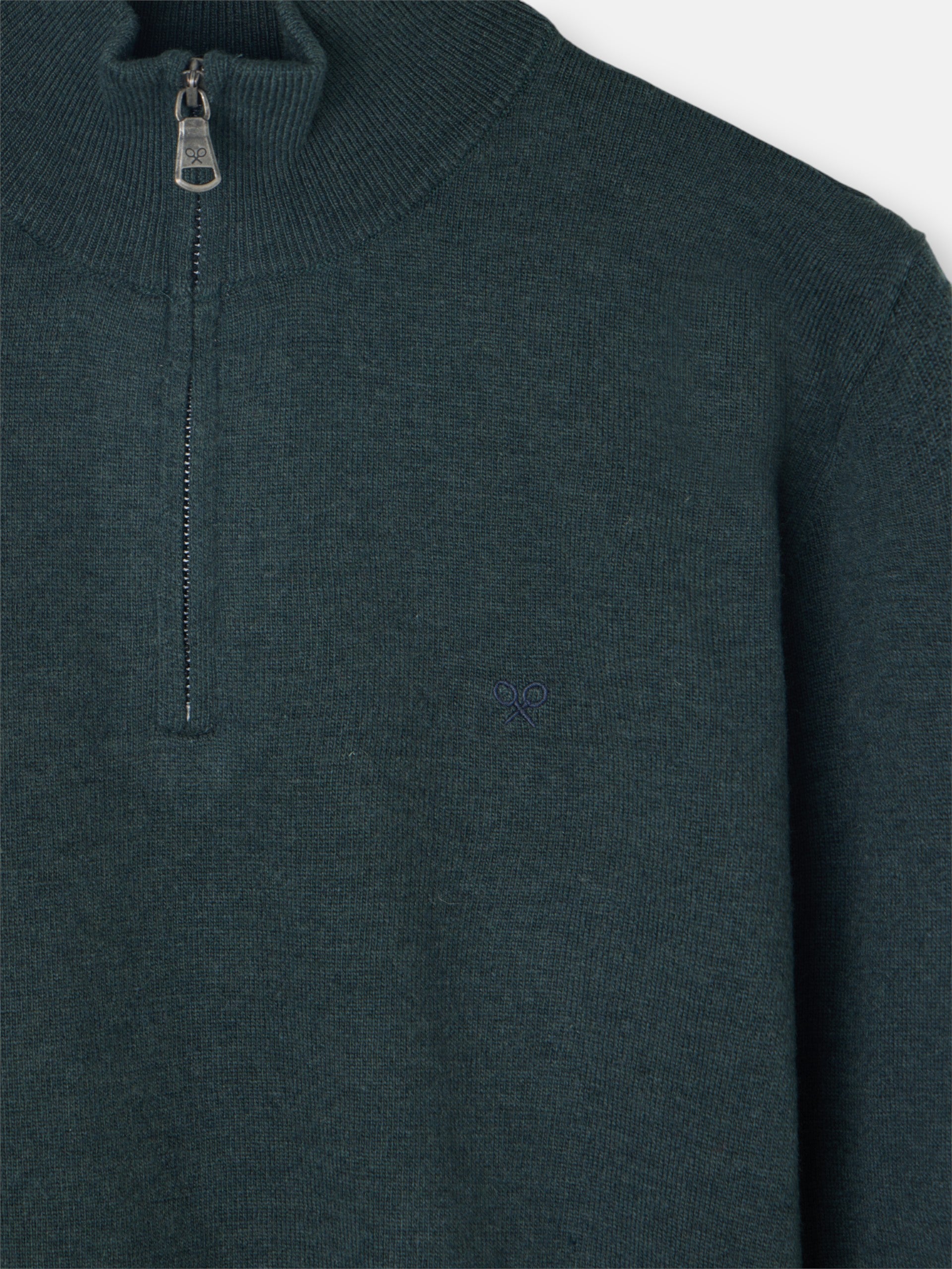 Medium green half-zip jersey