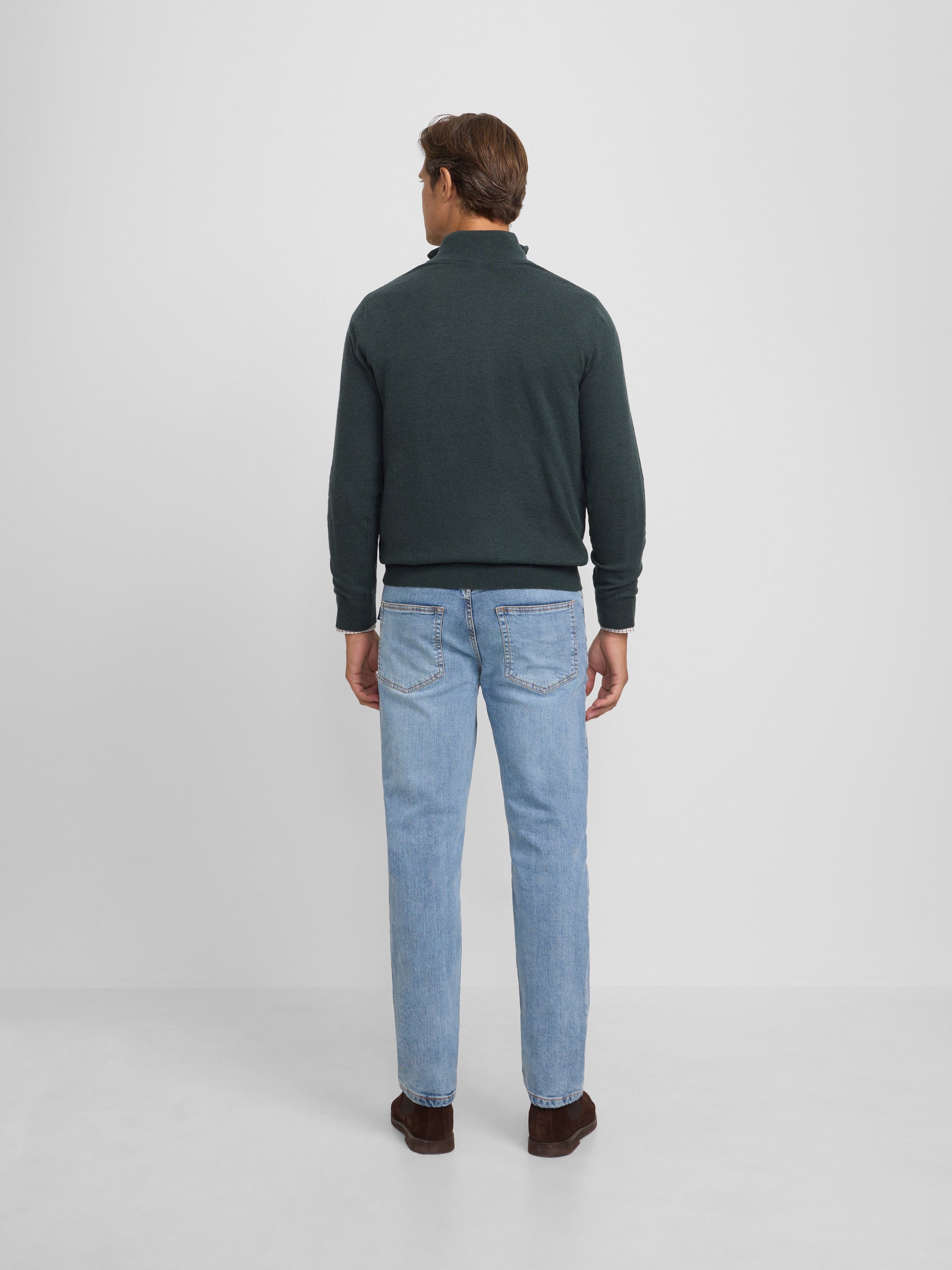 Medium green half-zip jersey