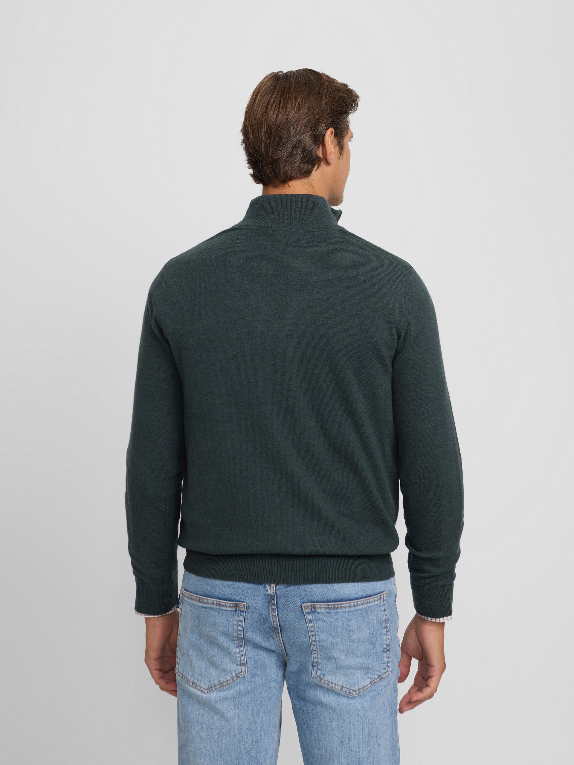 Medium green half-zip jersey