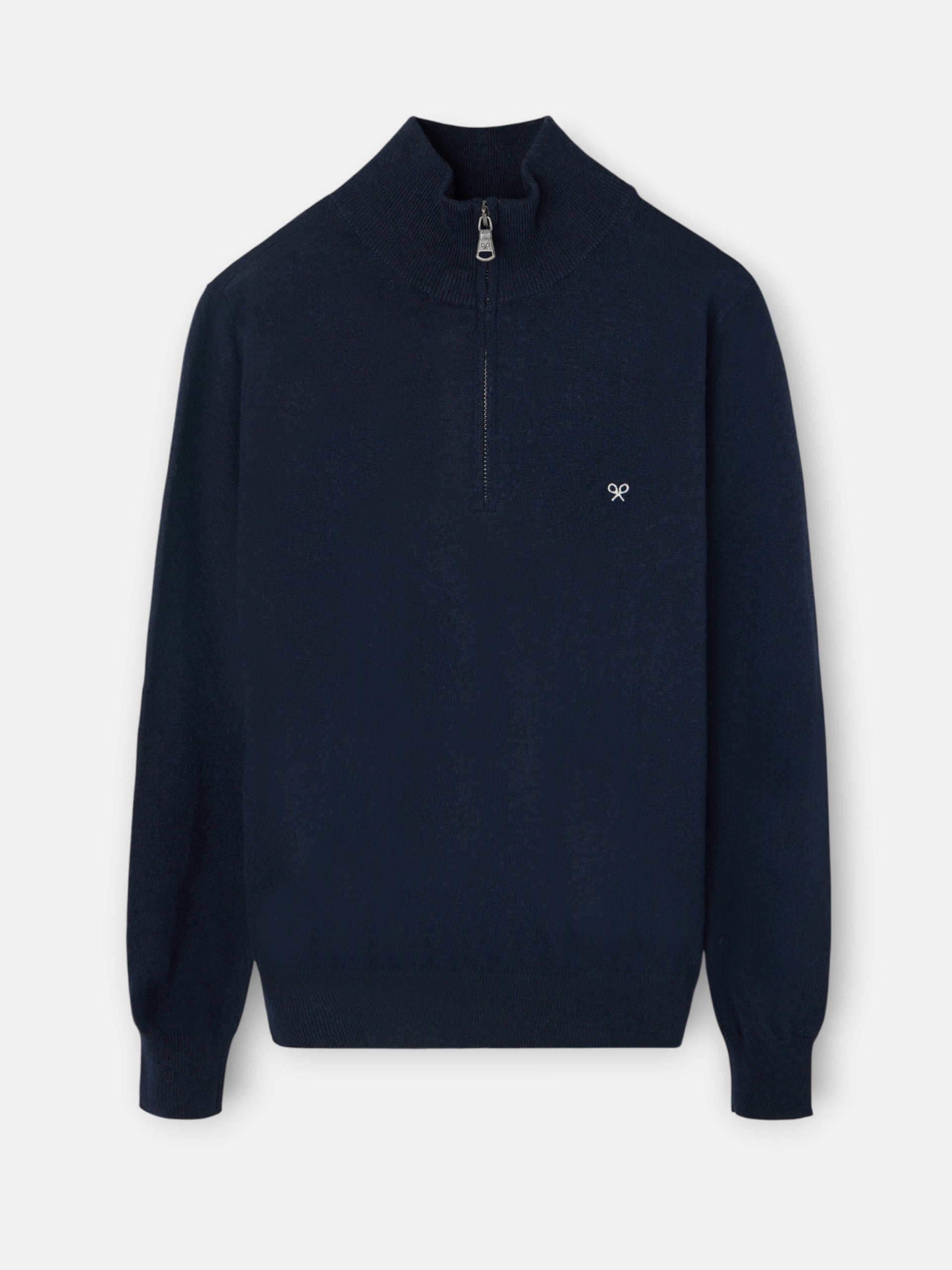 Navy blue half zip jersey