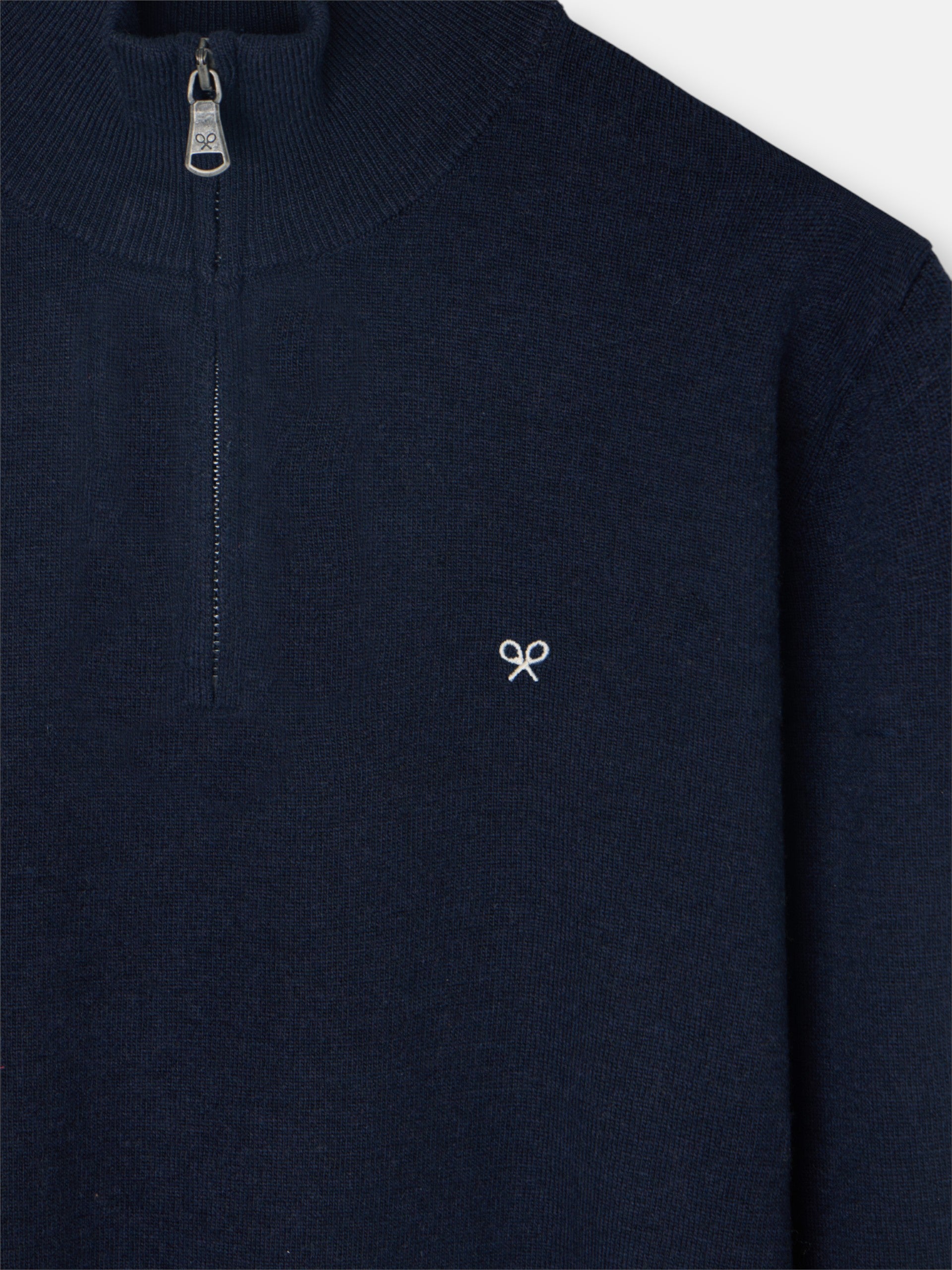 Navy blue half zip jersey
