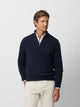Navy blue half zip jersey