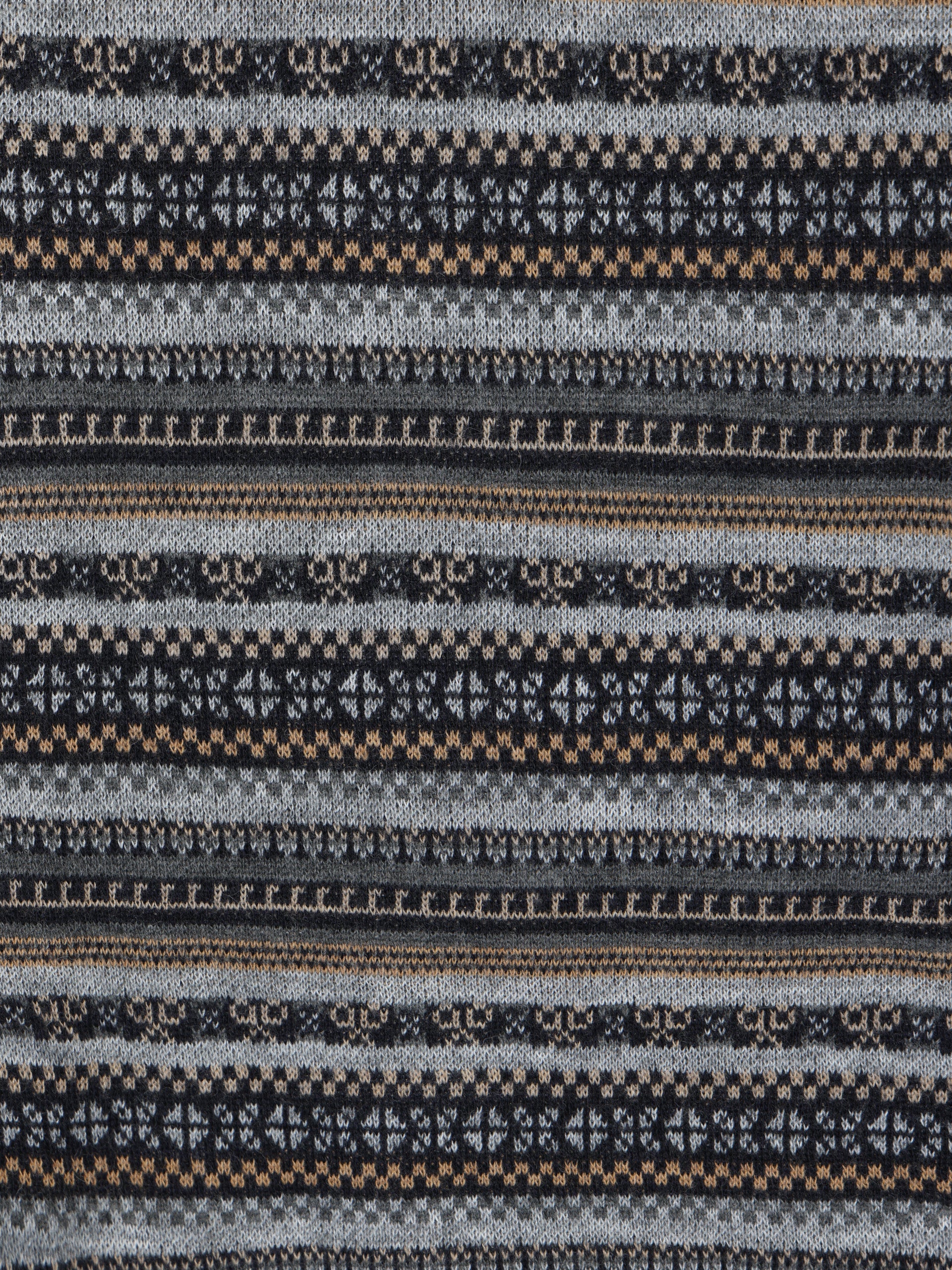 jersey jacquard ethnique bleu