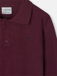 Jersey cuello polo burdeos