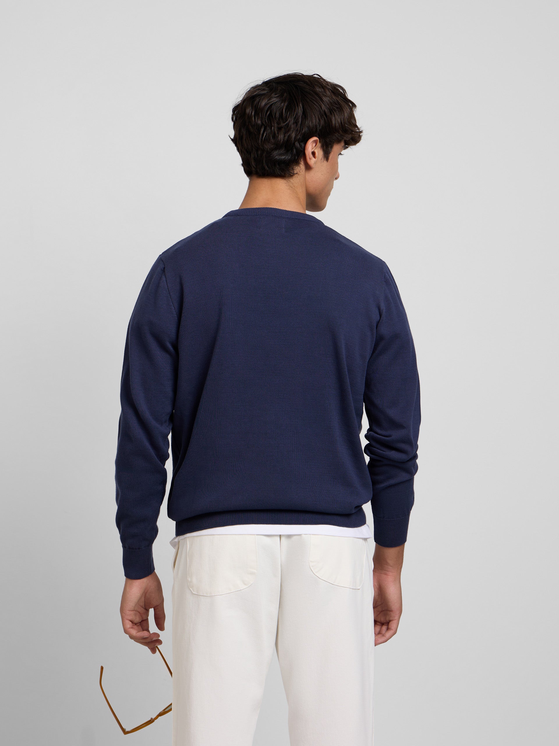 Camisola meia raquete azul-marinho