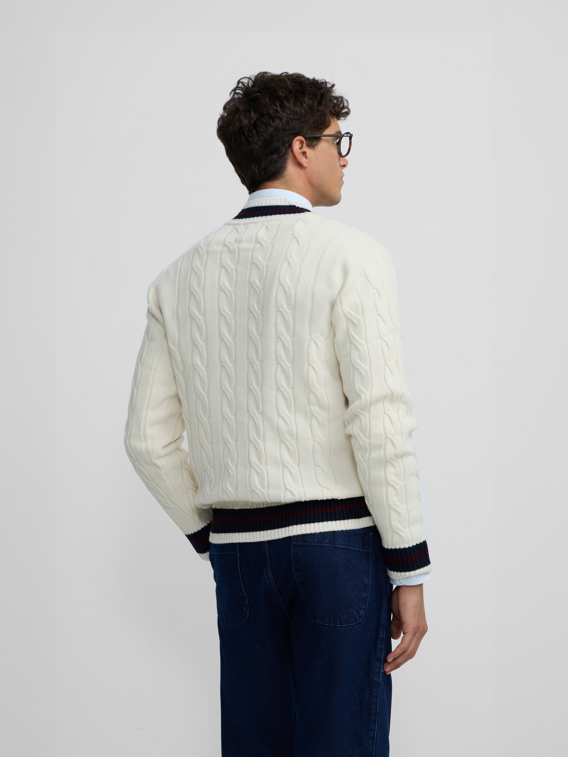 Light beige college jersey