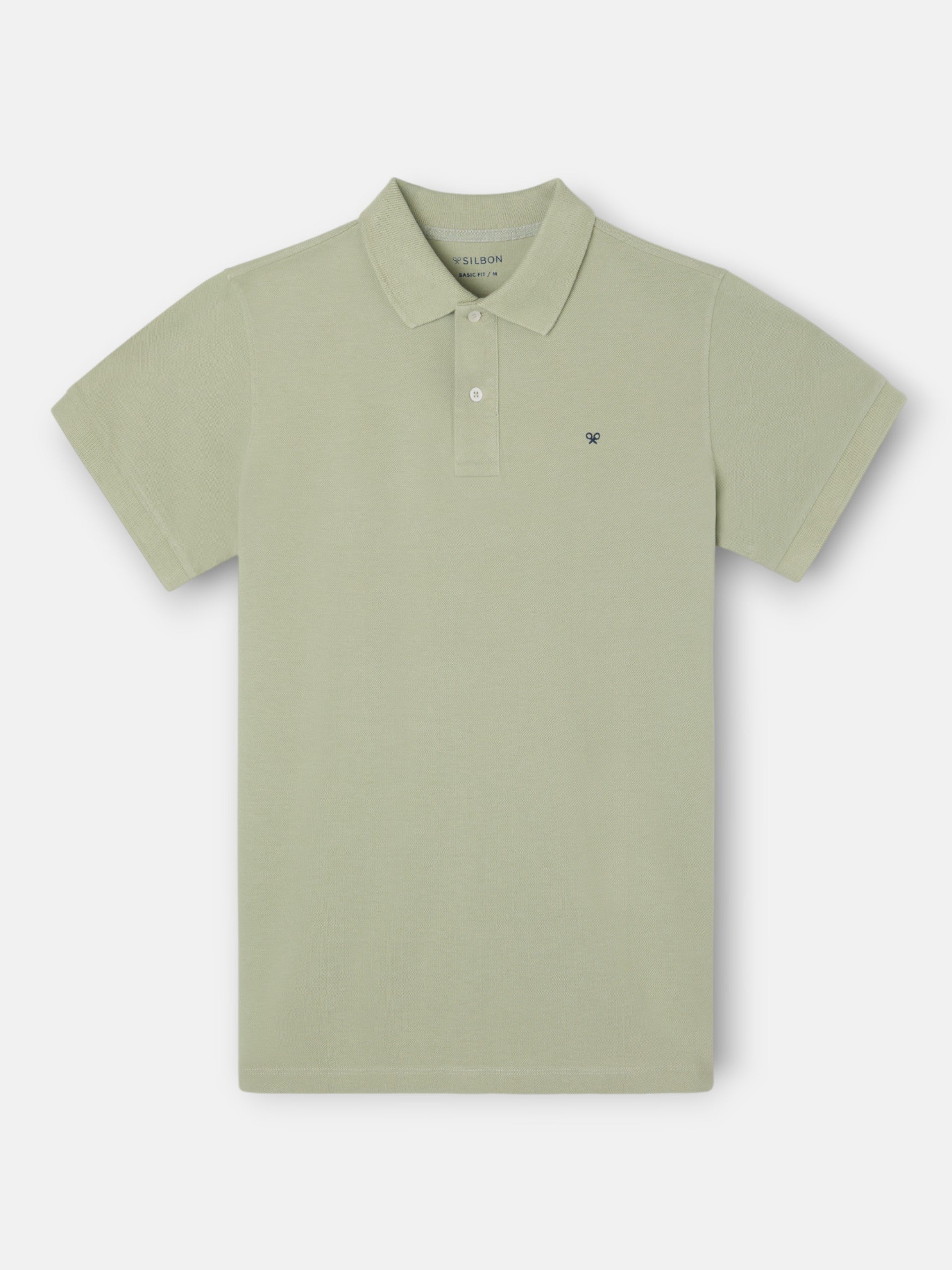 Medium green plain classic polo shirt