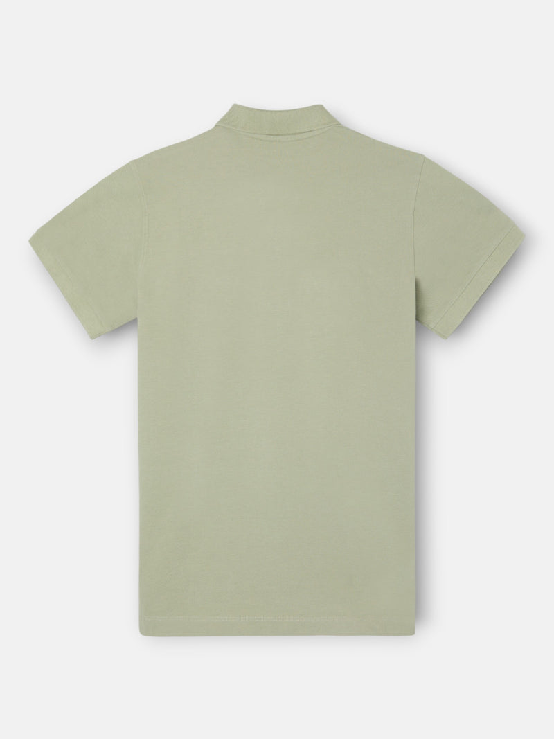 Classic plain medium green polo