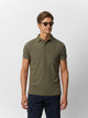 Classic plain dark green polo shirt