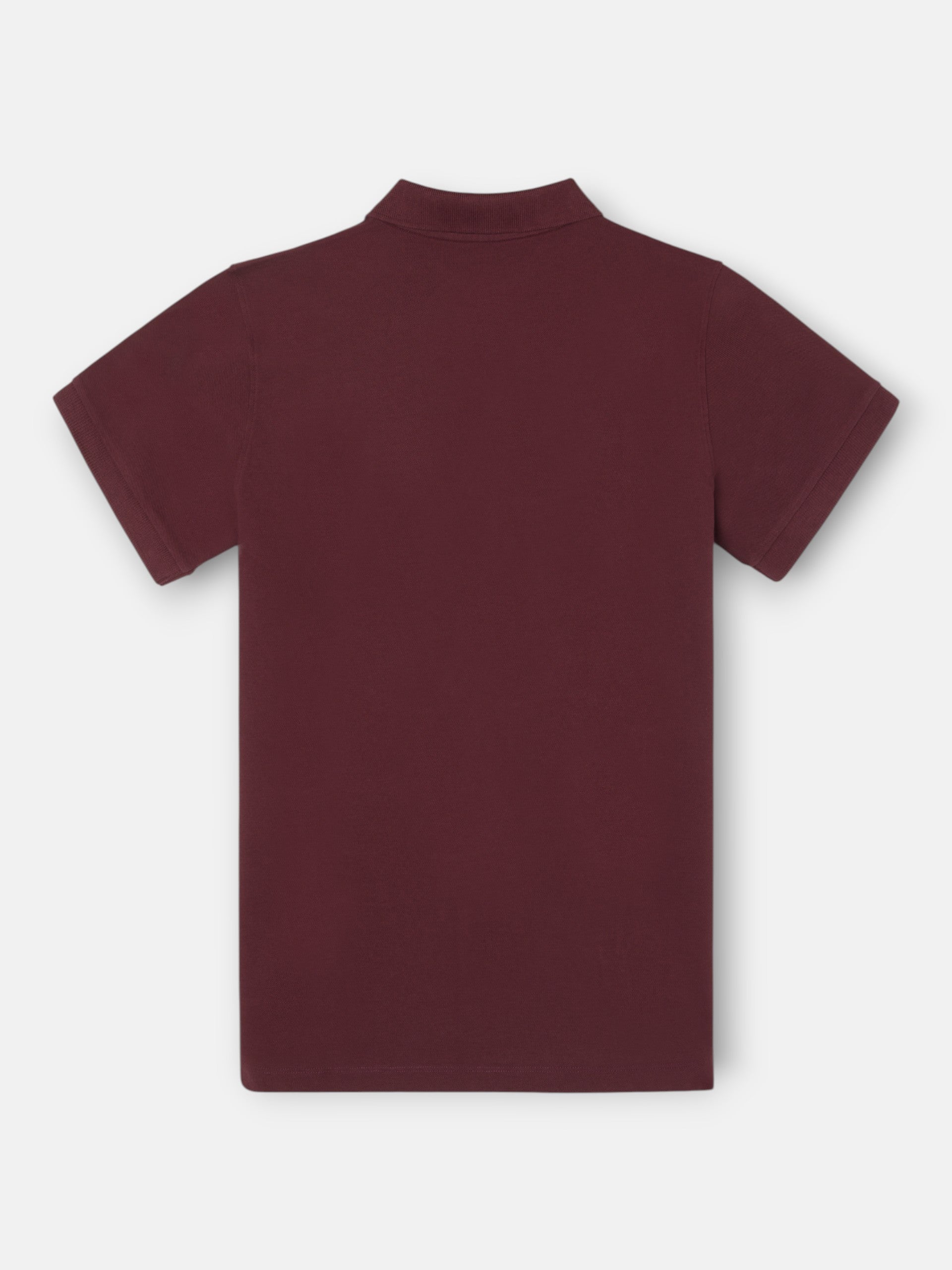 Classic plain burgundy polo