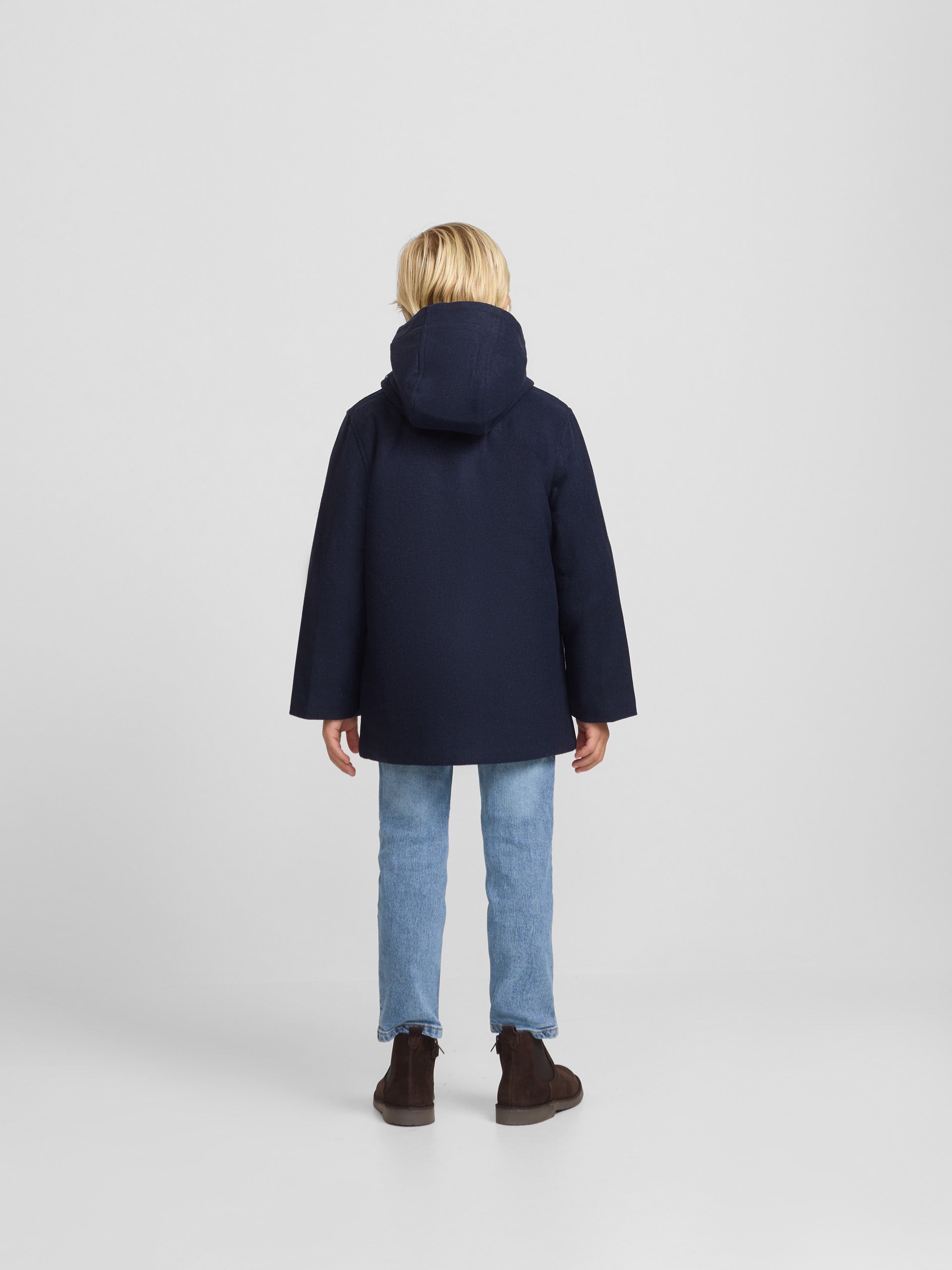 Manteau classique bleu marine pour enfant