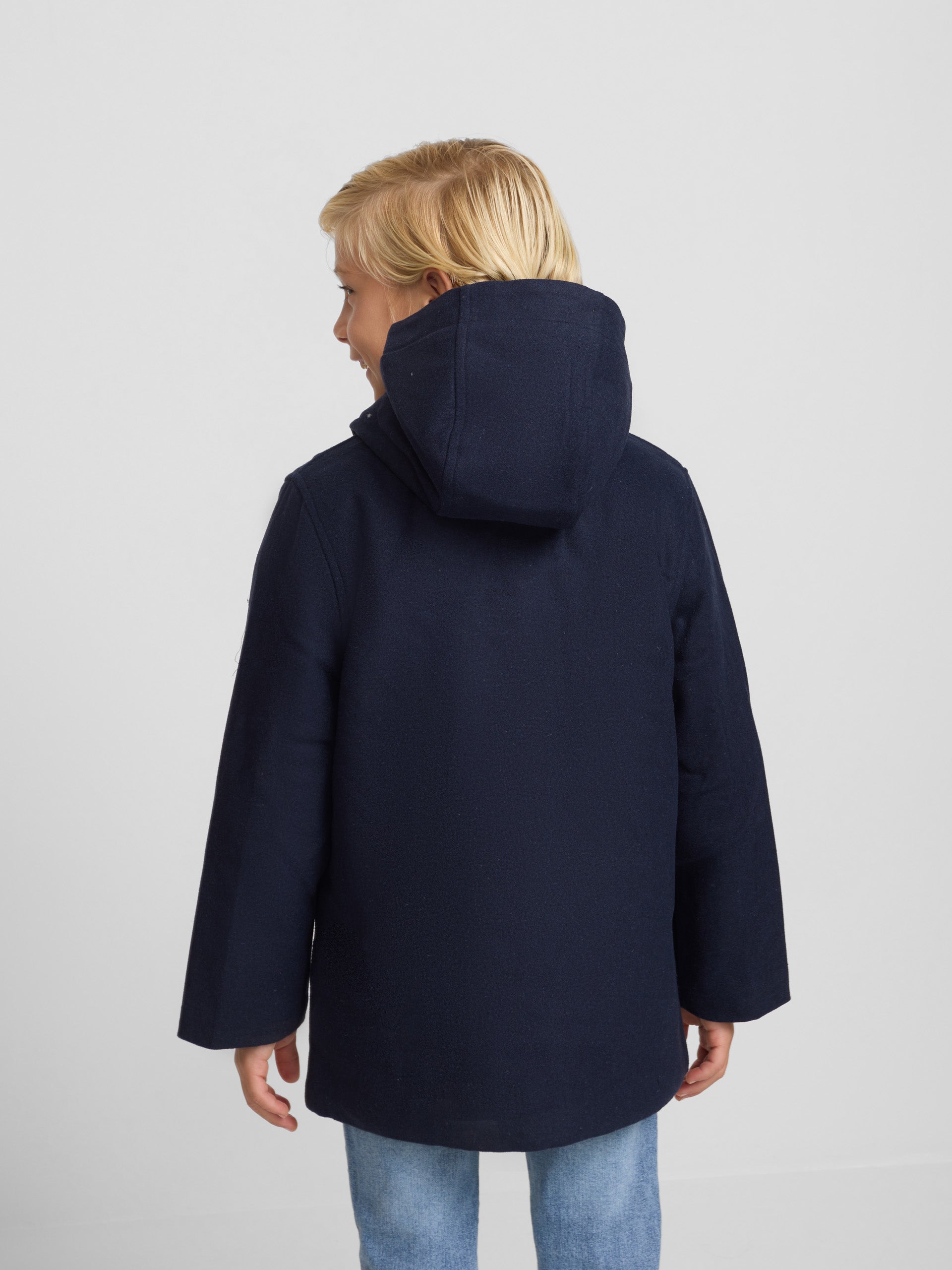 Abrigo kids clasico azul marino