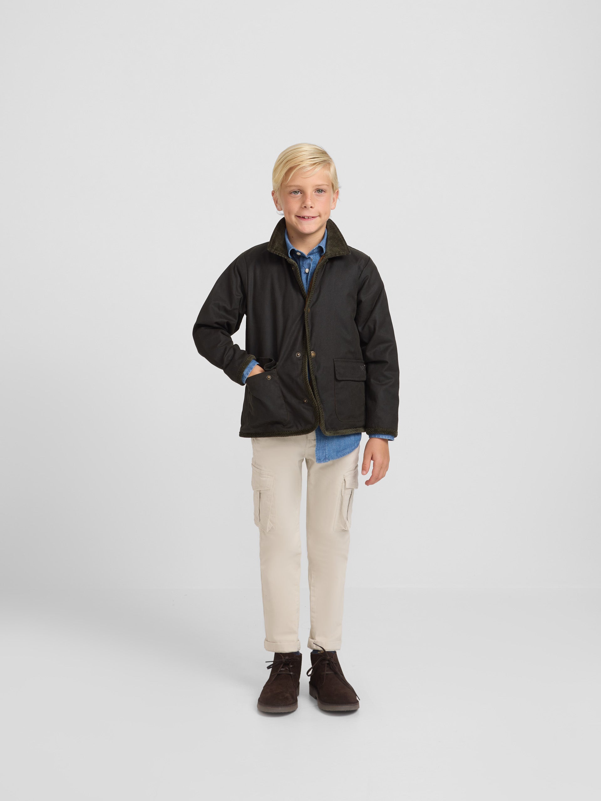 Abrigo encerado kids verde