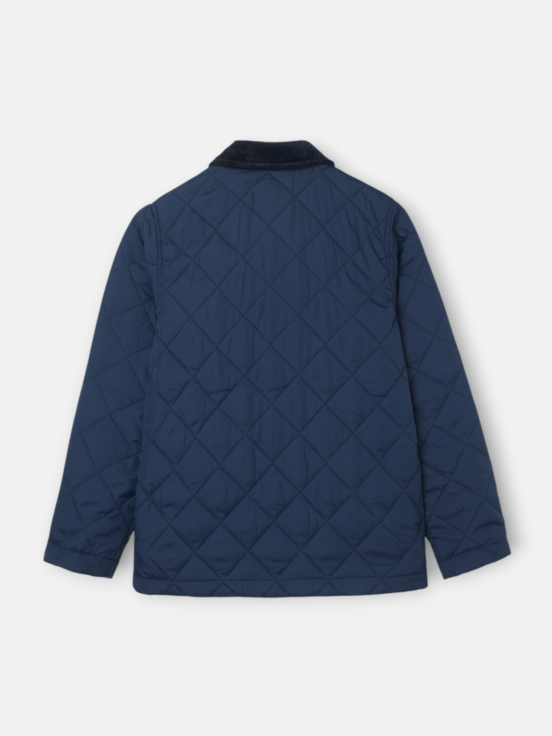 Abrigo kids acolchado cuello pana azul marino