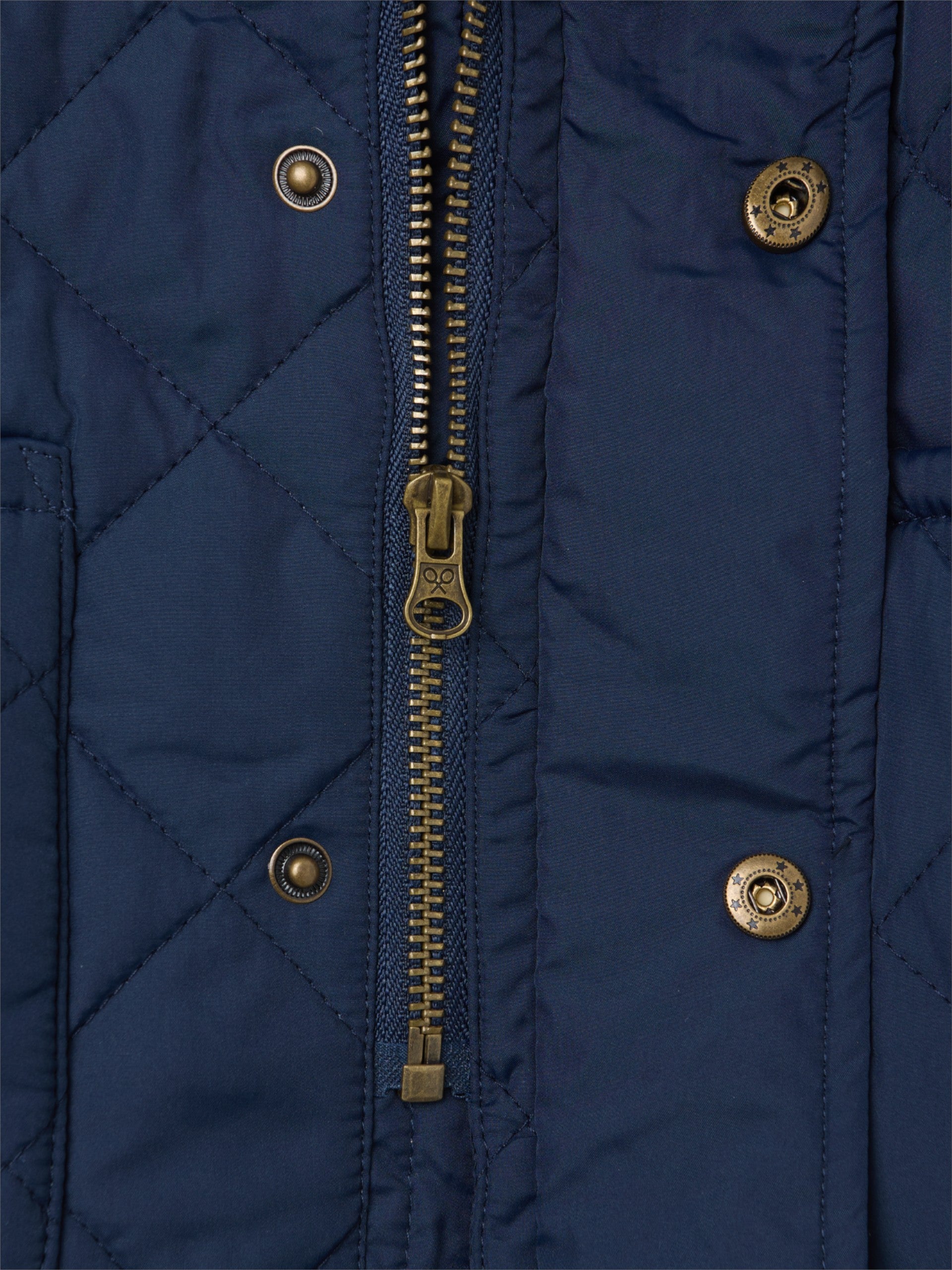 Abrigo kids acolchado cuello pana azul marino