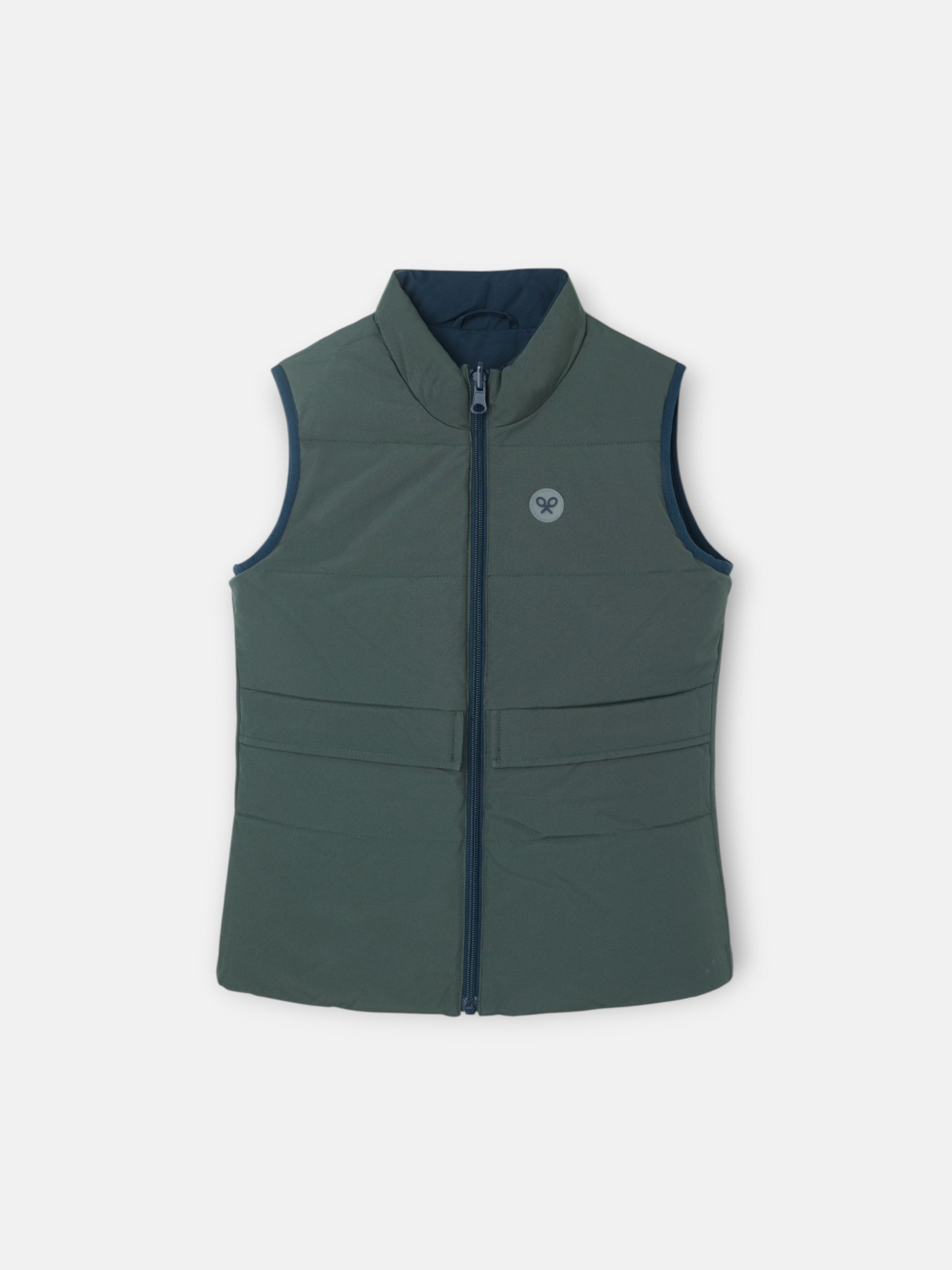 Navy green reversible kids vest