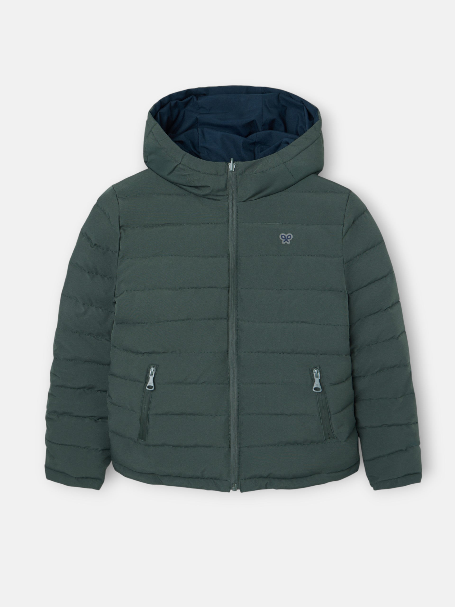 Abrigo kids reversible marino verde