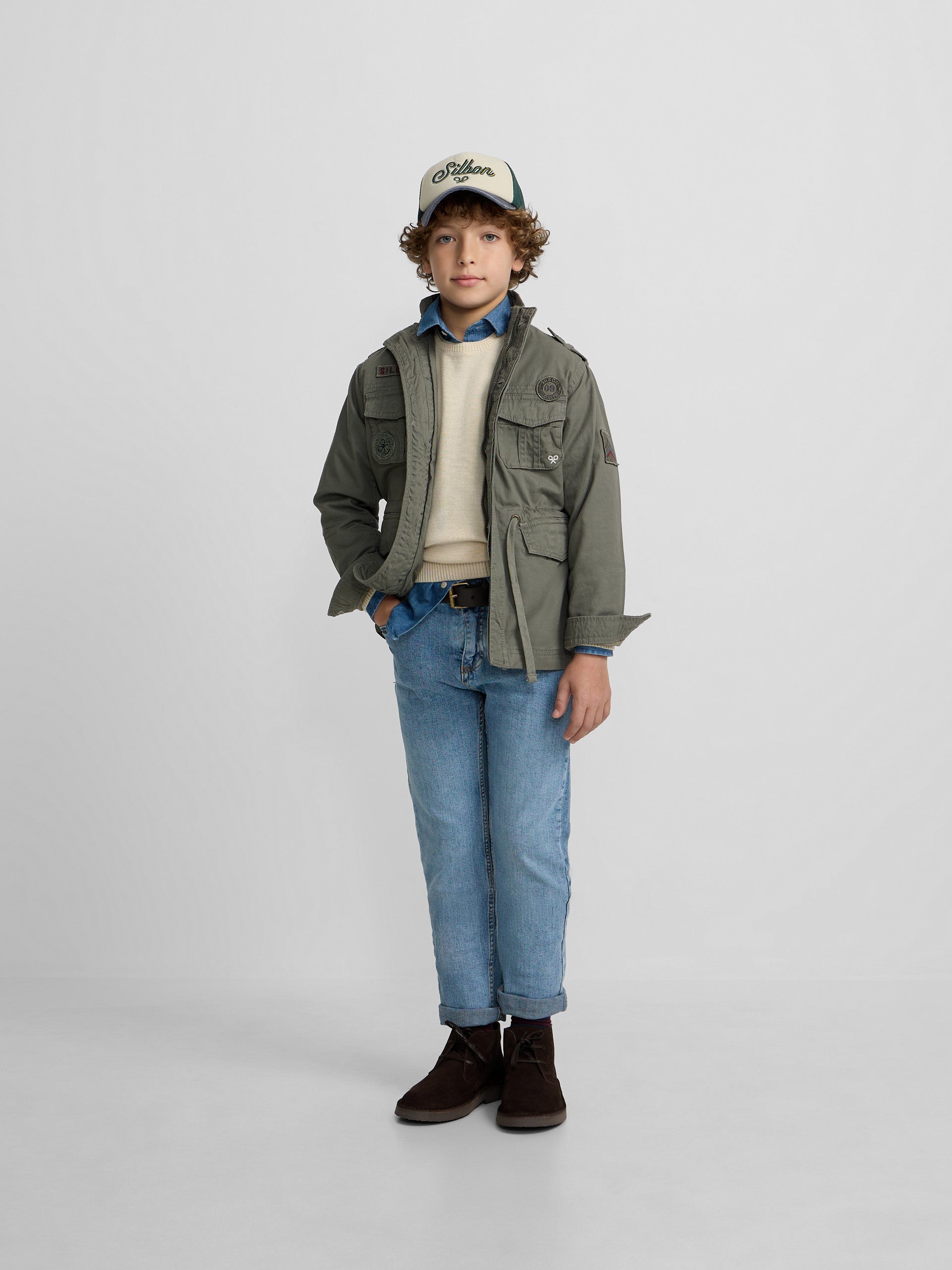 Casaco kids military verde
